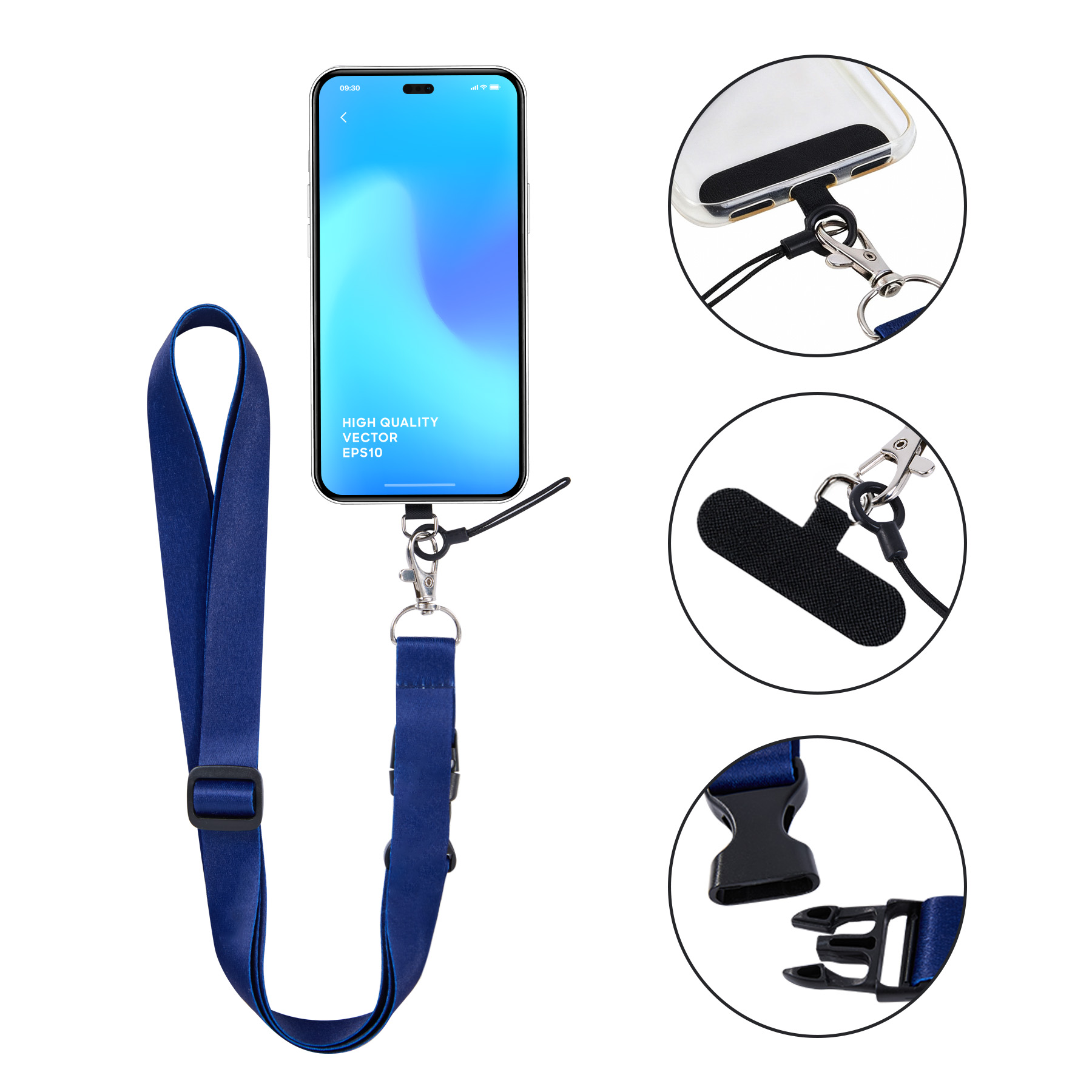 Hands-Free Adjustable Crossbody Phone Lanyard 2