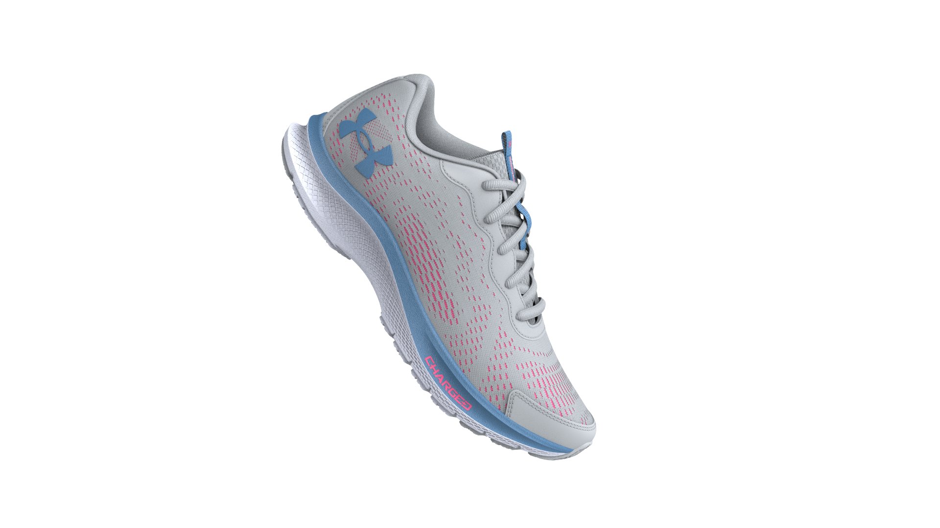 Girls' Grade School UA Charged Bandit 7 Running Shoes, custom youth shirt with logo imprint 3