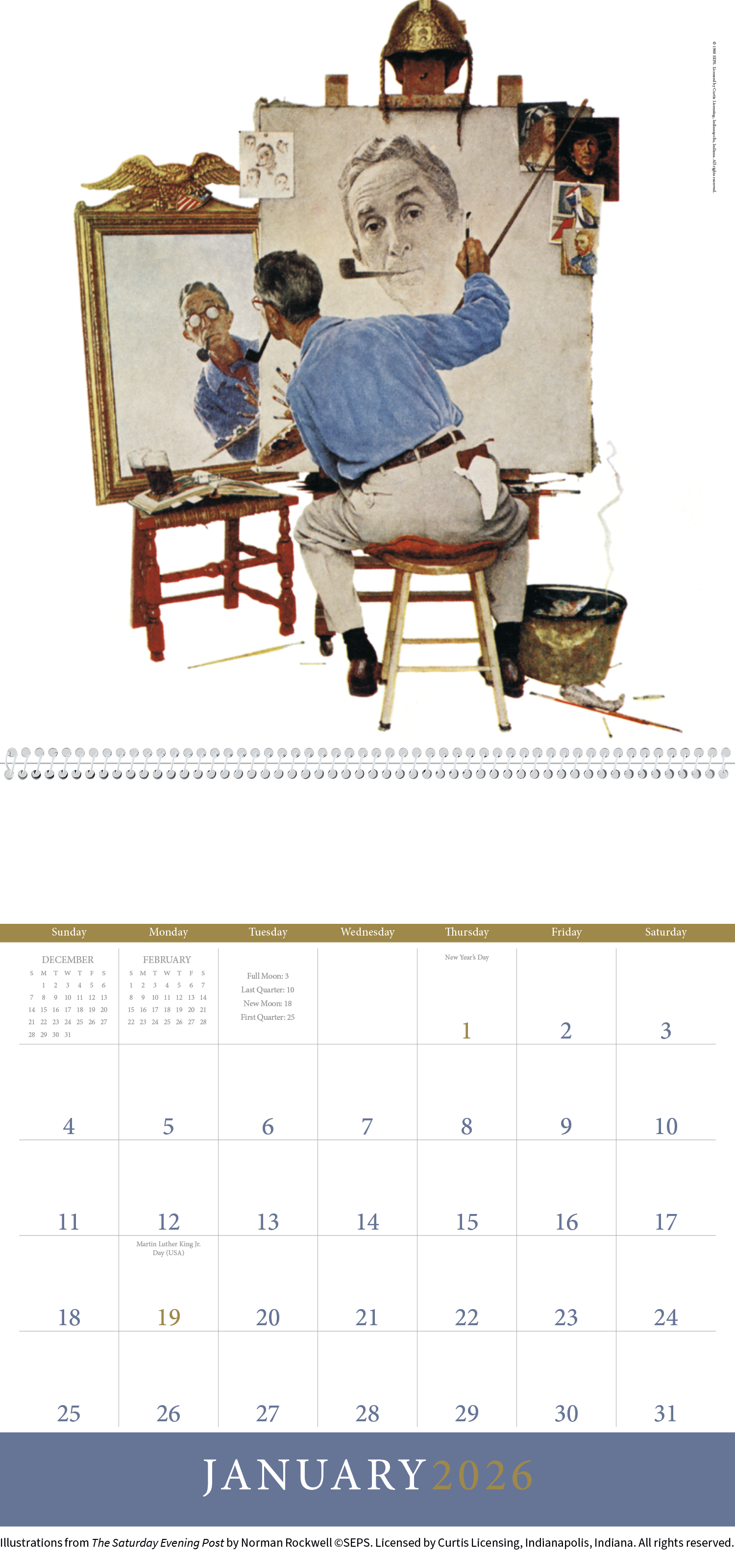 Triumph® Calendars The Saturday Evening Post Illustrations by Norman Rockwell Calendar 14