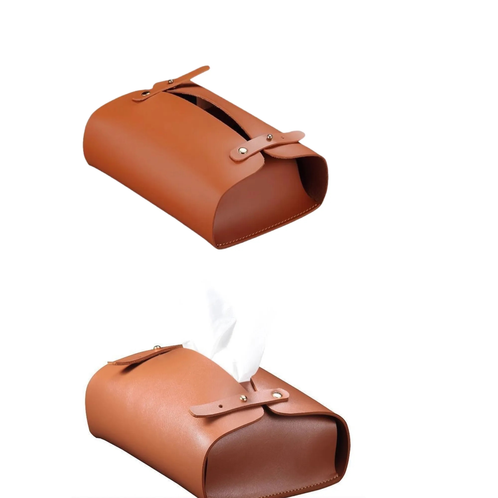 PU Foldable Tissue Box Cover Holder 5