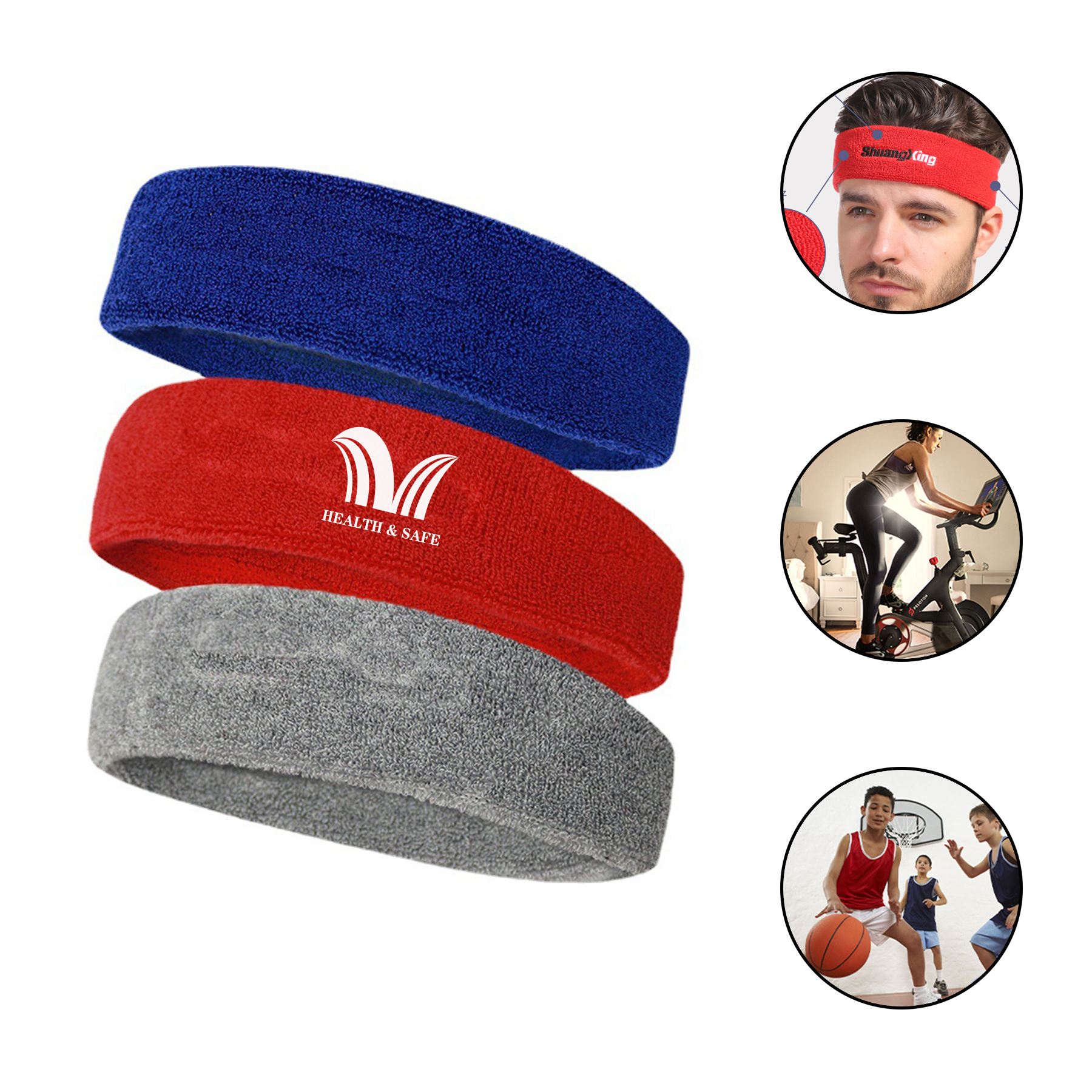 Sports Headbands Moisture Wicking Sweatband 2