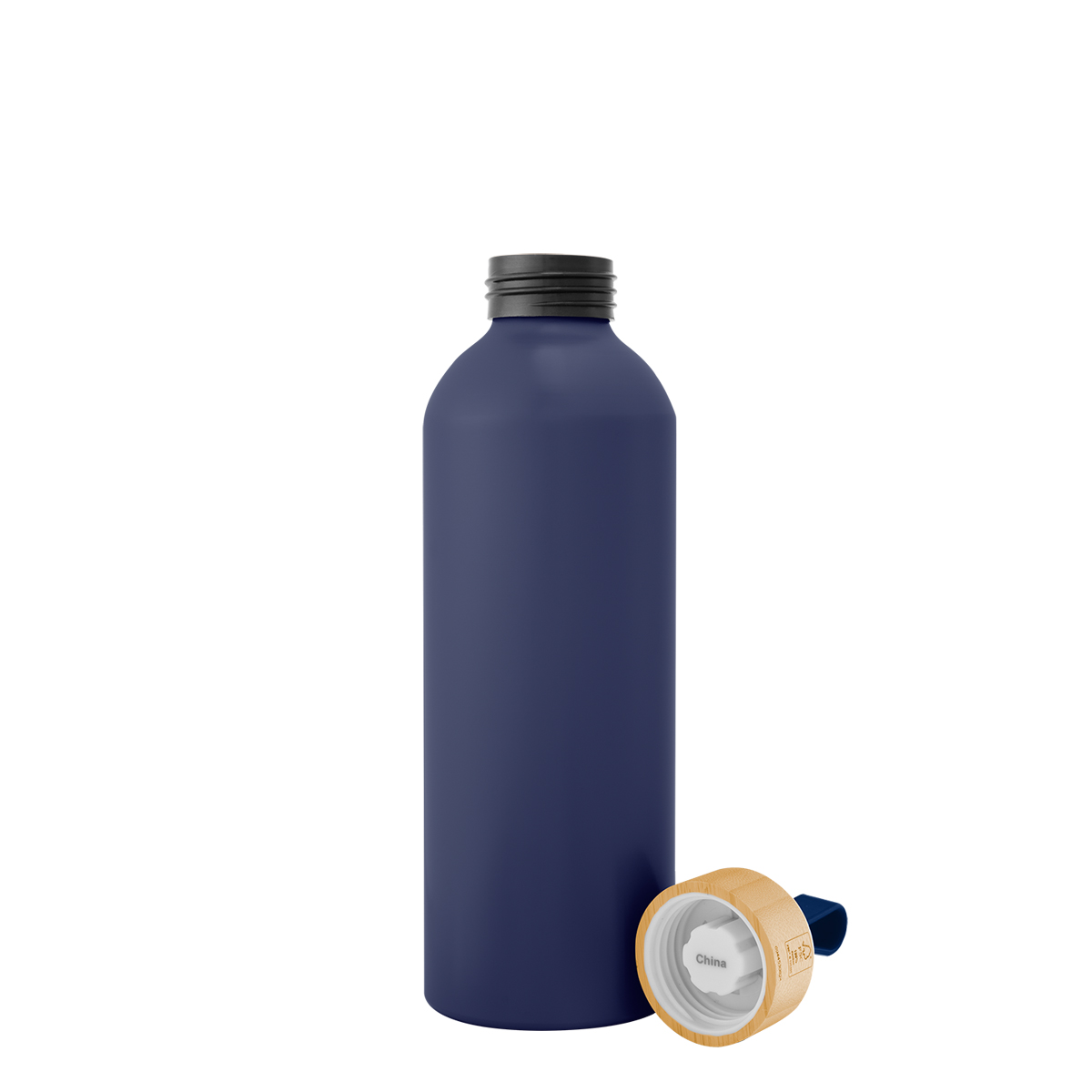 25 Oz. Blaire Recycled Aluminum Bottle With Bamboo Lid And Carry Handle, custom water bottle with logo imprint 12