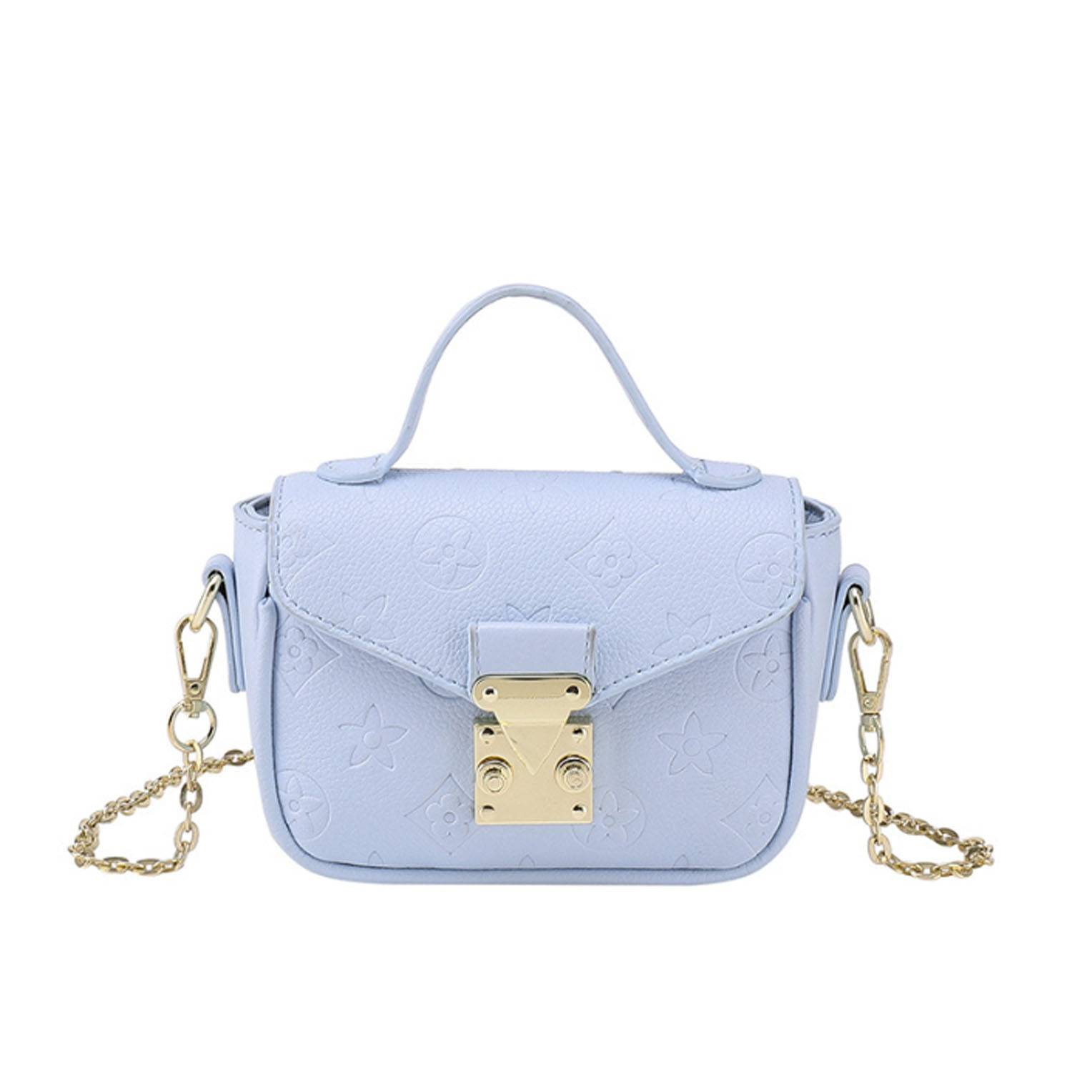 PU Leather Shoulder Bag w/ Metal Chain Strap 10