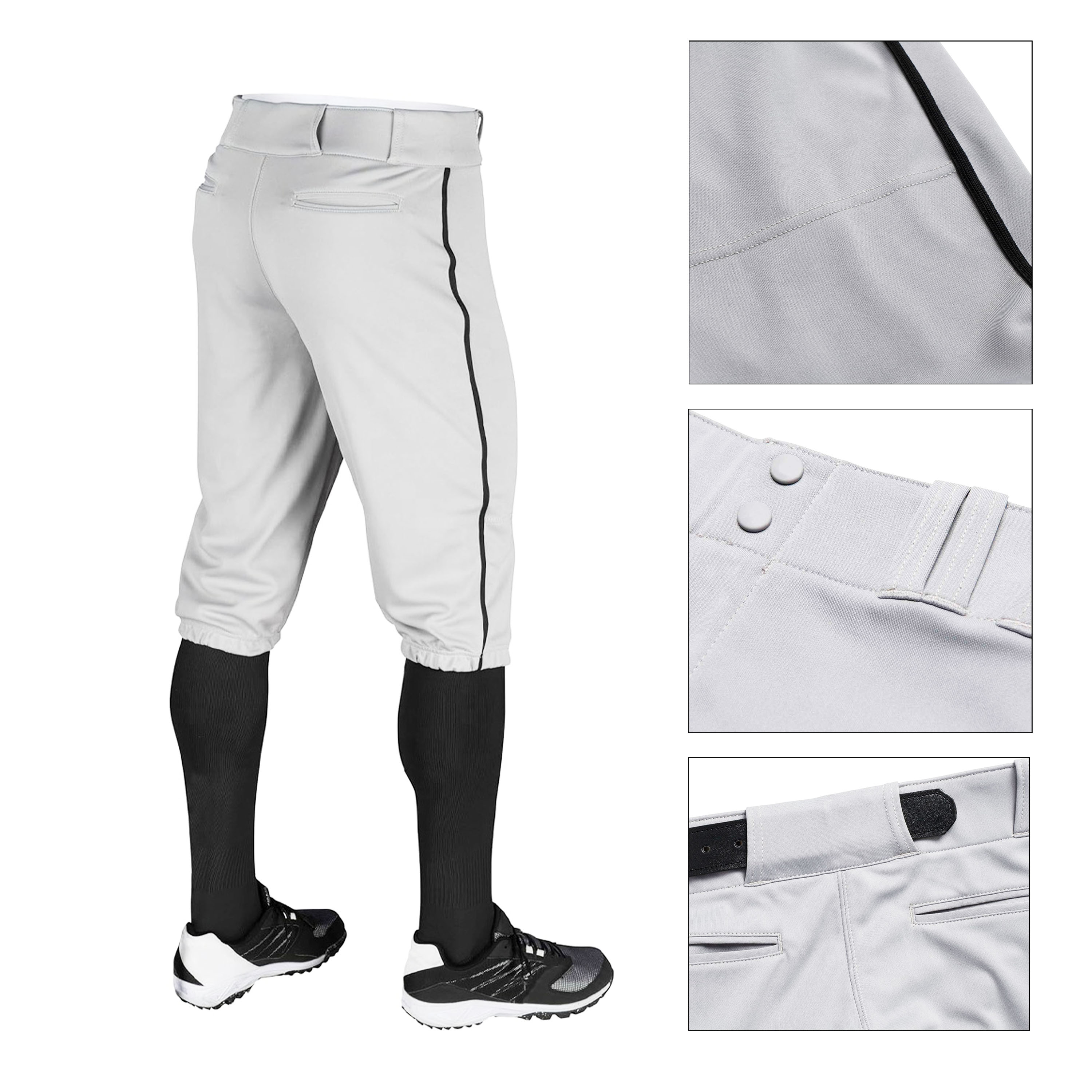 Homerun Knee Length Baseball Pants, custom shorts with logo imprint 3