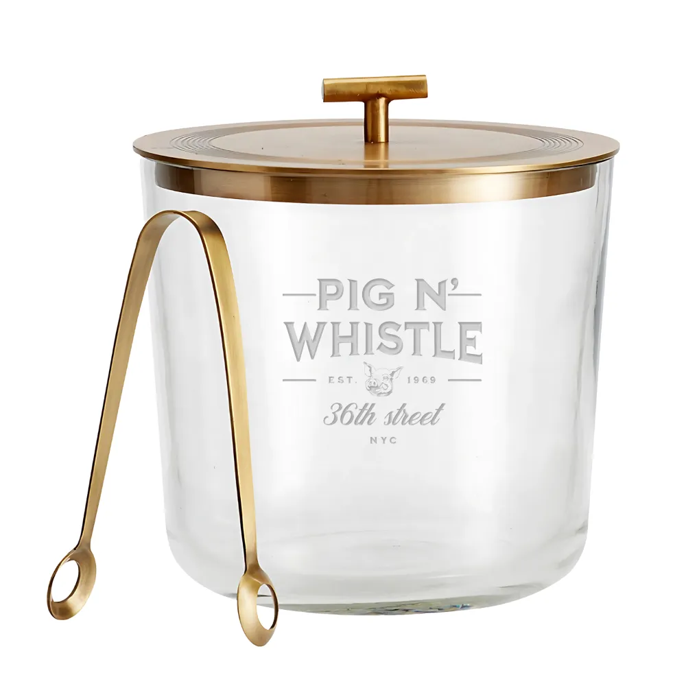 Antique Style Glass Ice Bucket 4
