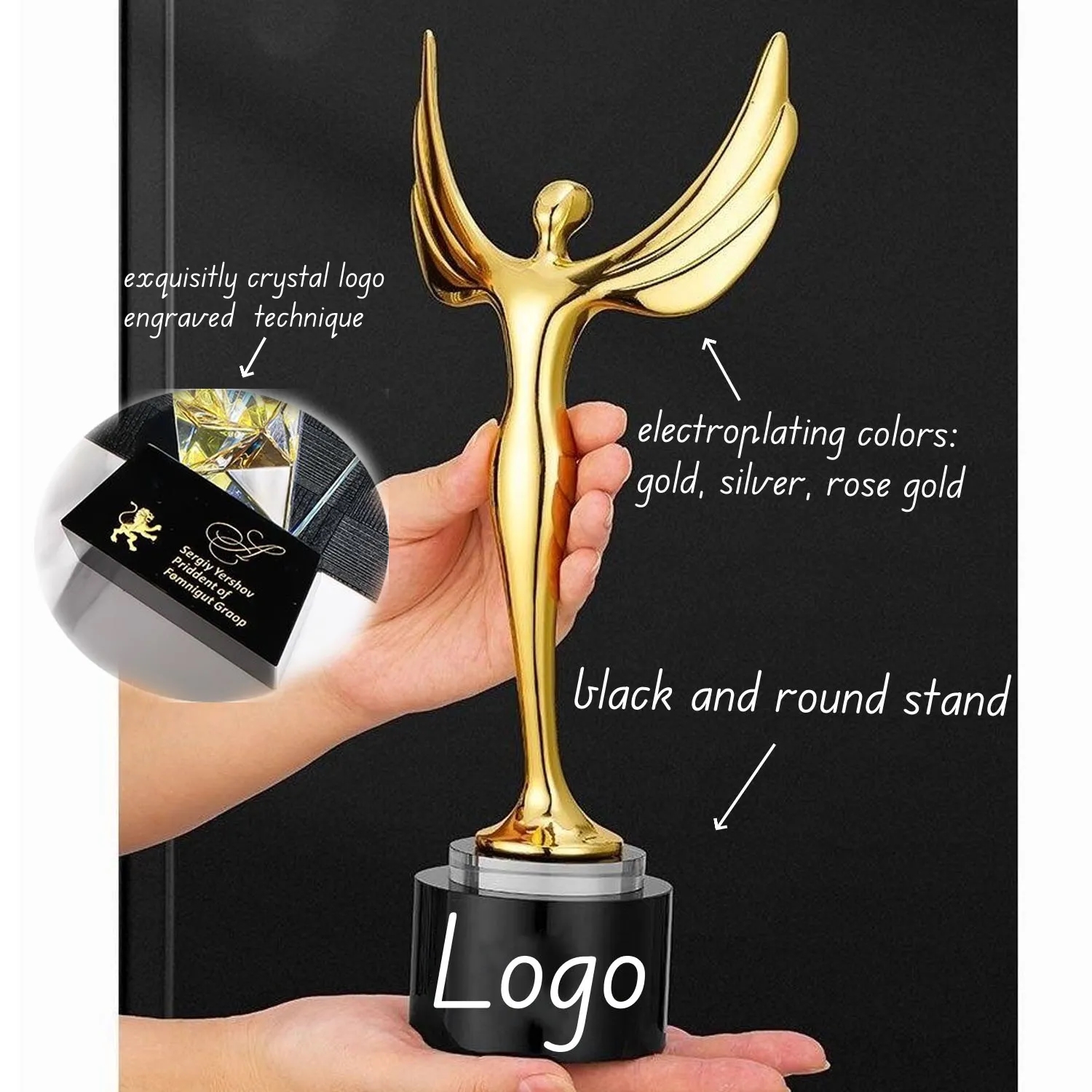 Winner Crystal Dance Trophy Ballet Award for Kids Prom Prize 6