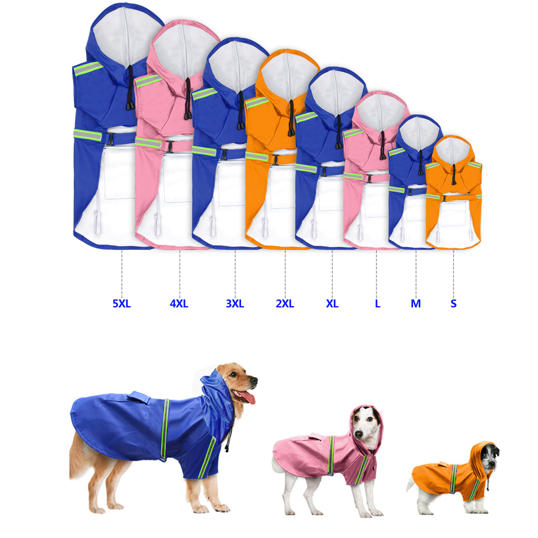 Reflective Raincoat For Dogs 3