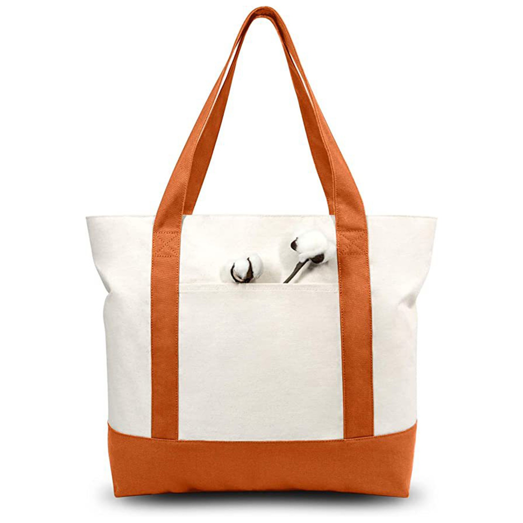 Stylish Canvas Tote Bag with an External Pocket 8