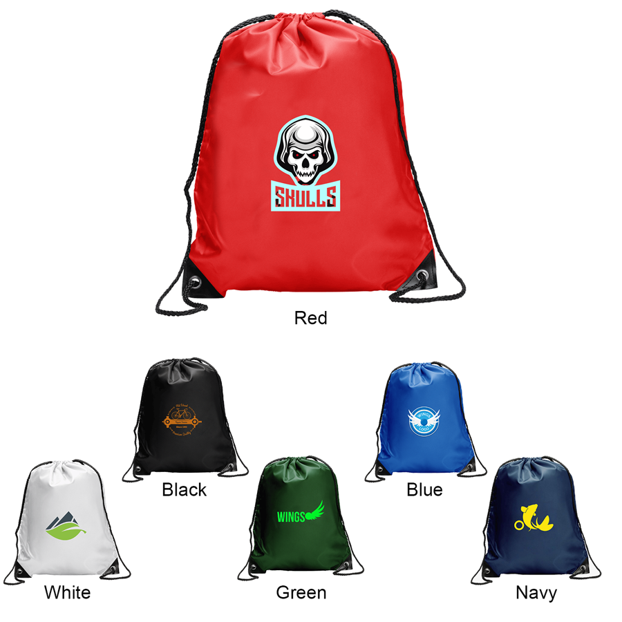 Rush - Solid Color 210-D Polyester Drawstring Bag 2
