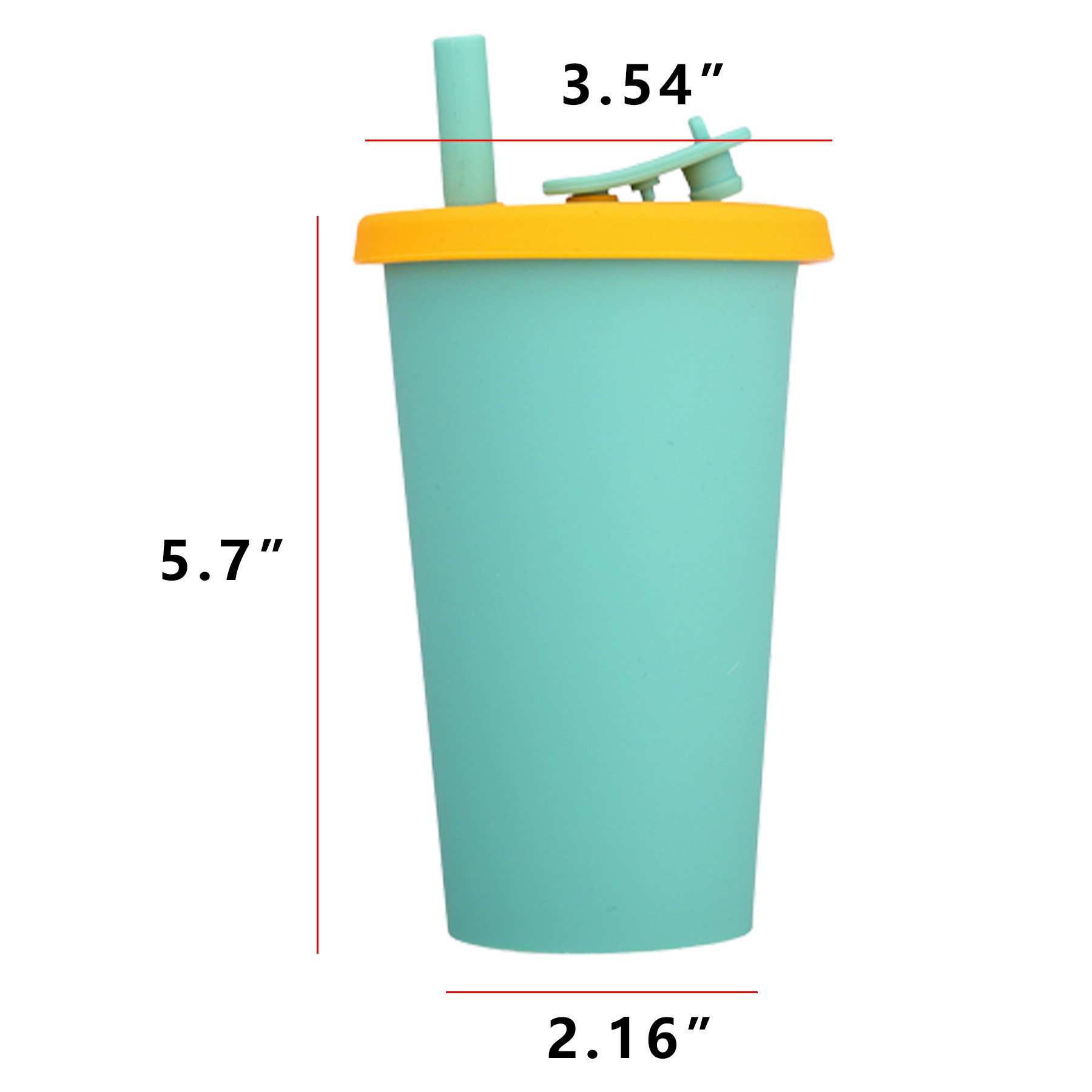 12Oz Silicone Kids Straw Cup 5