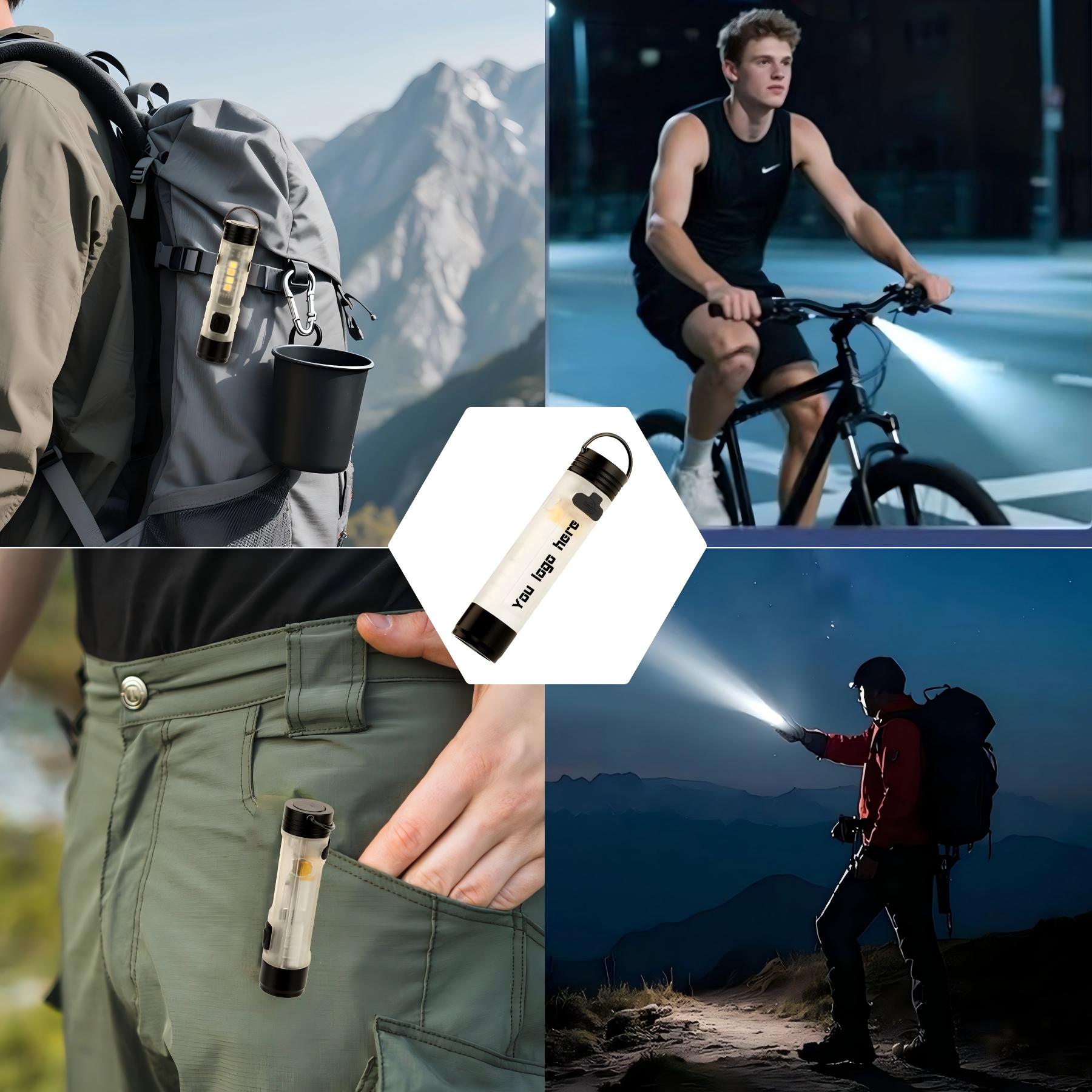 Functional Camping Flashlight Key Chain 8