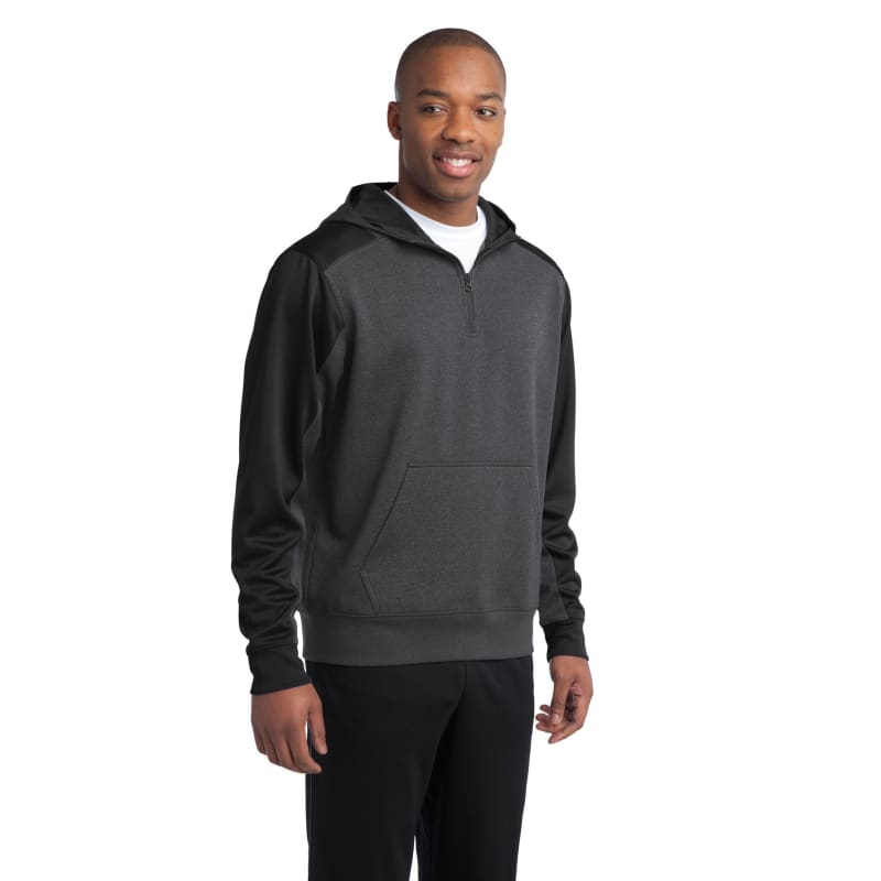 Sport-Tek Tech Fleece Colorblock 1/4-Zip Hooded Sweatshirt. 14