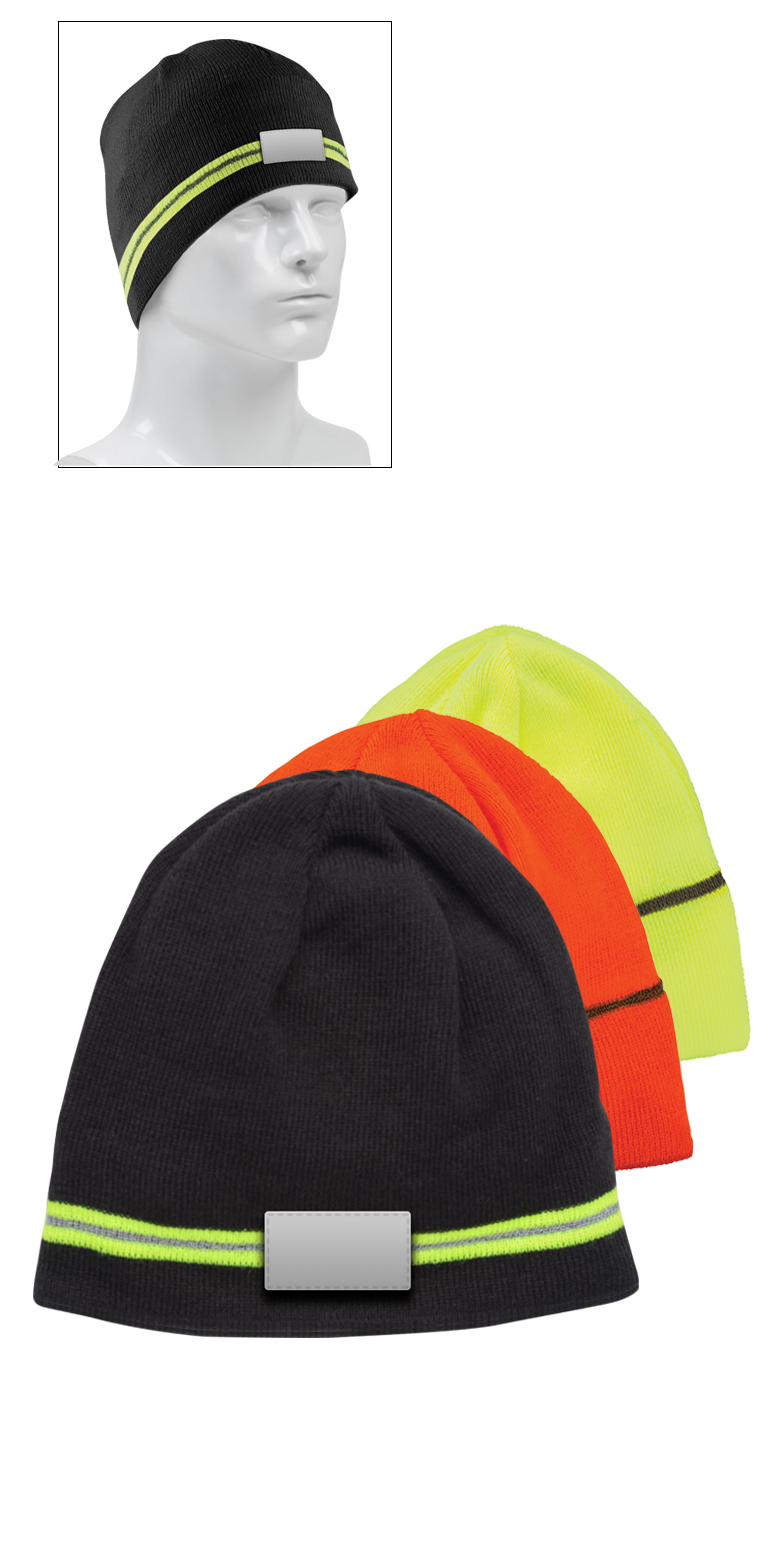 Winter Beanie with Reflective Stripe 19