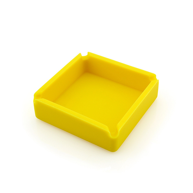 simple thickened anti-shatter silicone ashtray, promotional household item with logo imprint 2