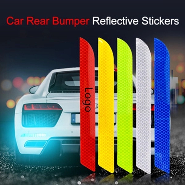 2 Pack Car Rear Bumper Reflective Decals Safety Sticker 2