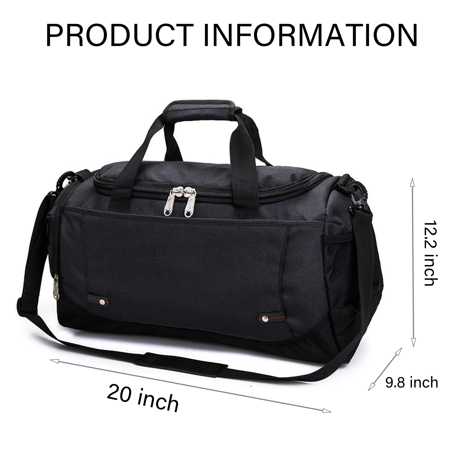 Canvas Big Crossbody Bag Large Capacity Travel Tote 6