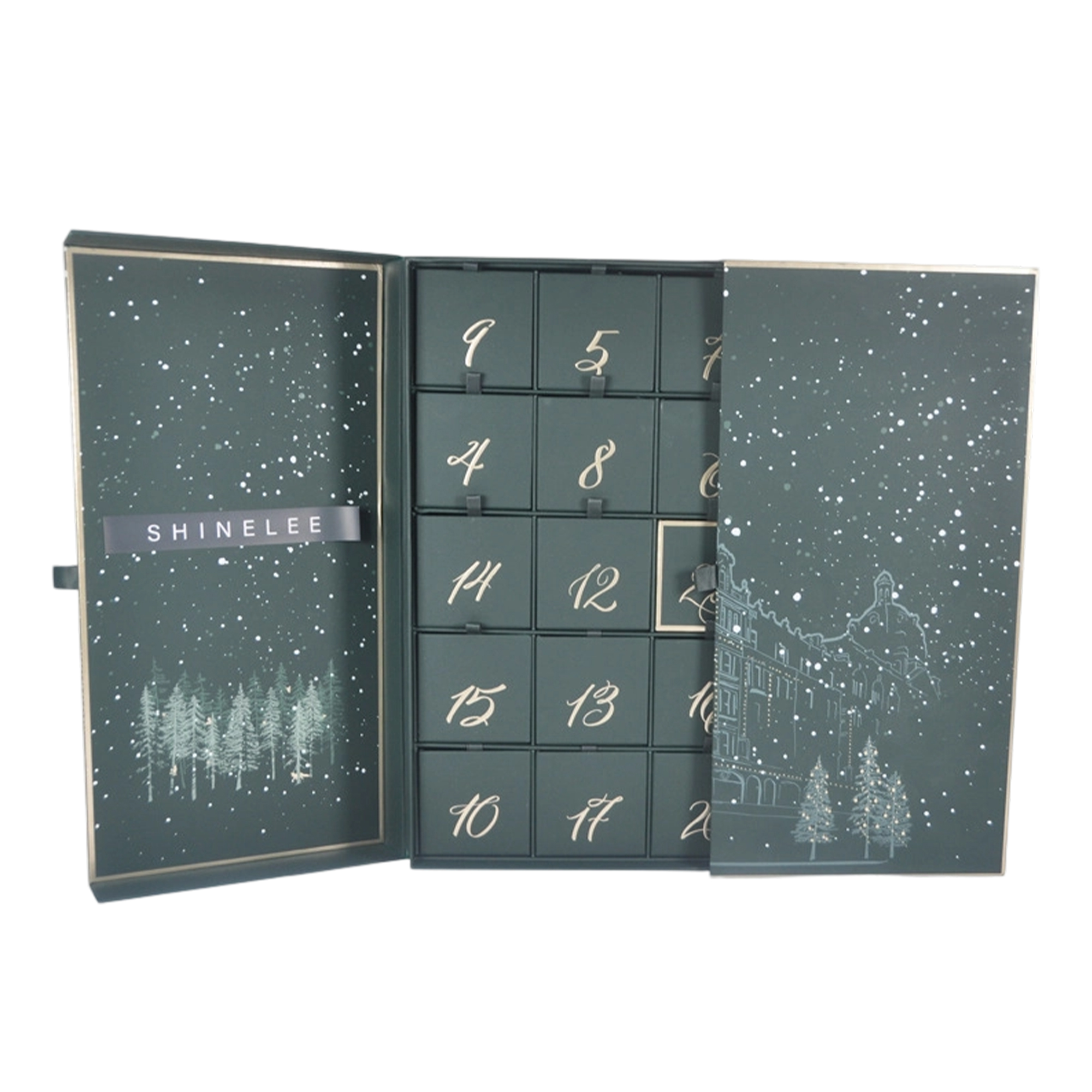 Paper Christmas Advent Calendar With Numbered Drawers 5