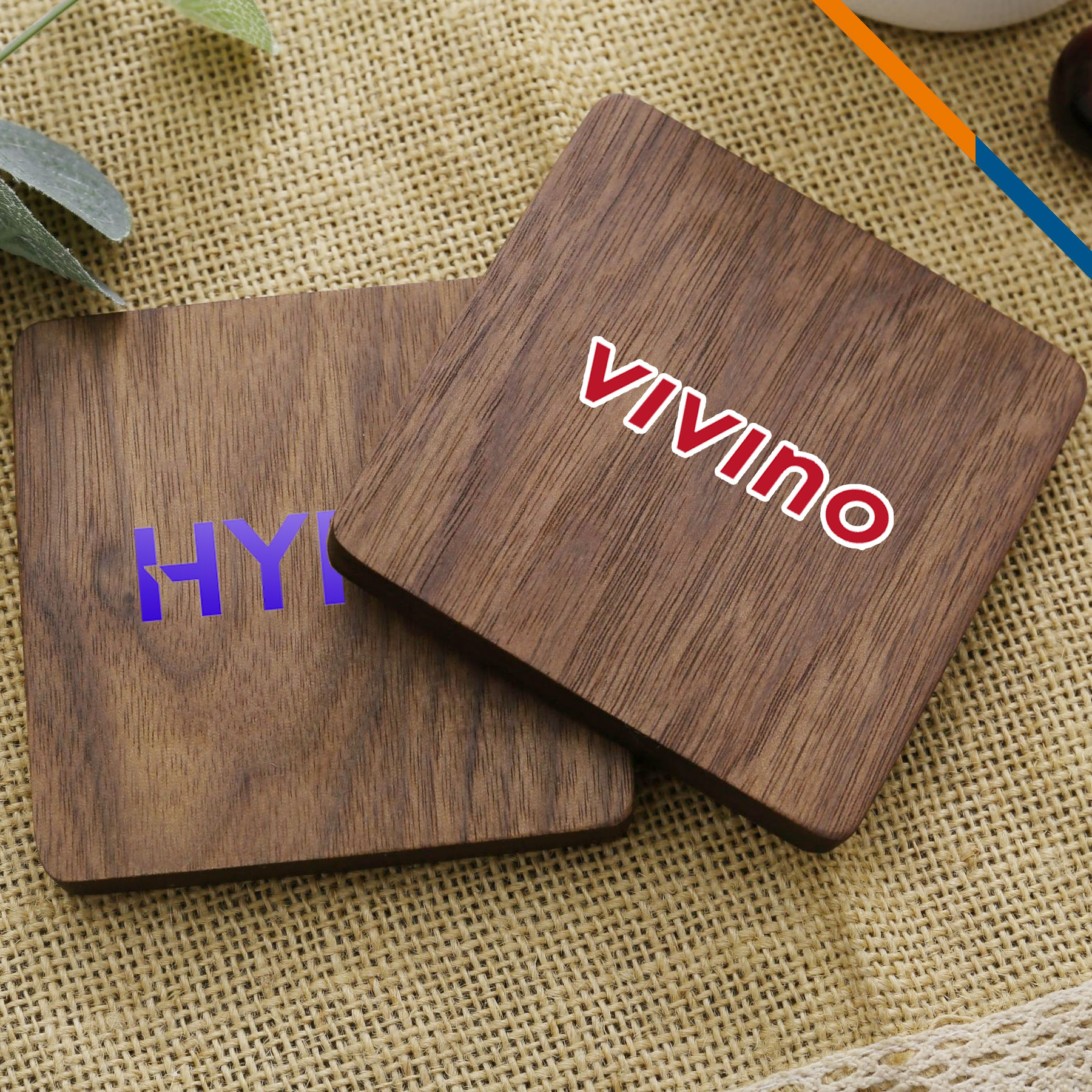 Jayne Walnut Square Coaster 3