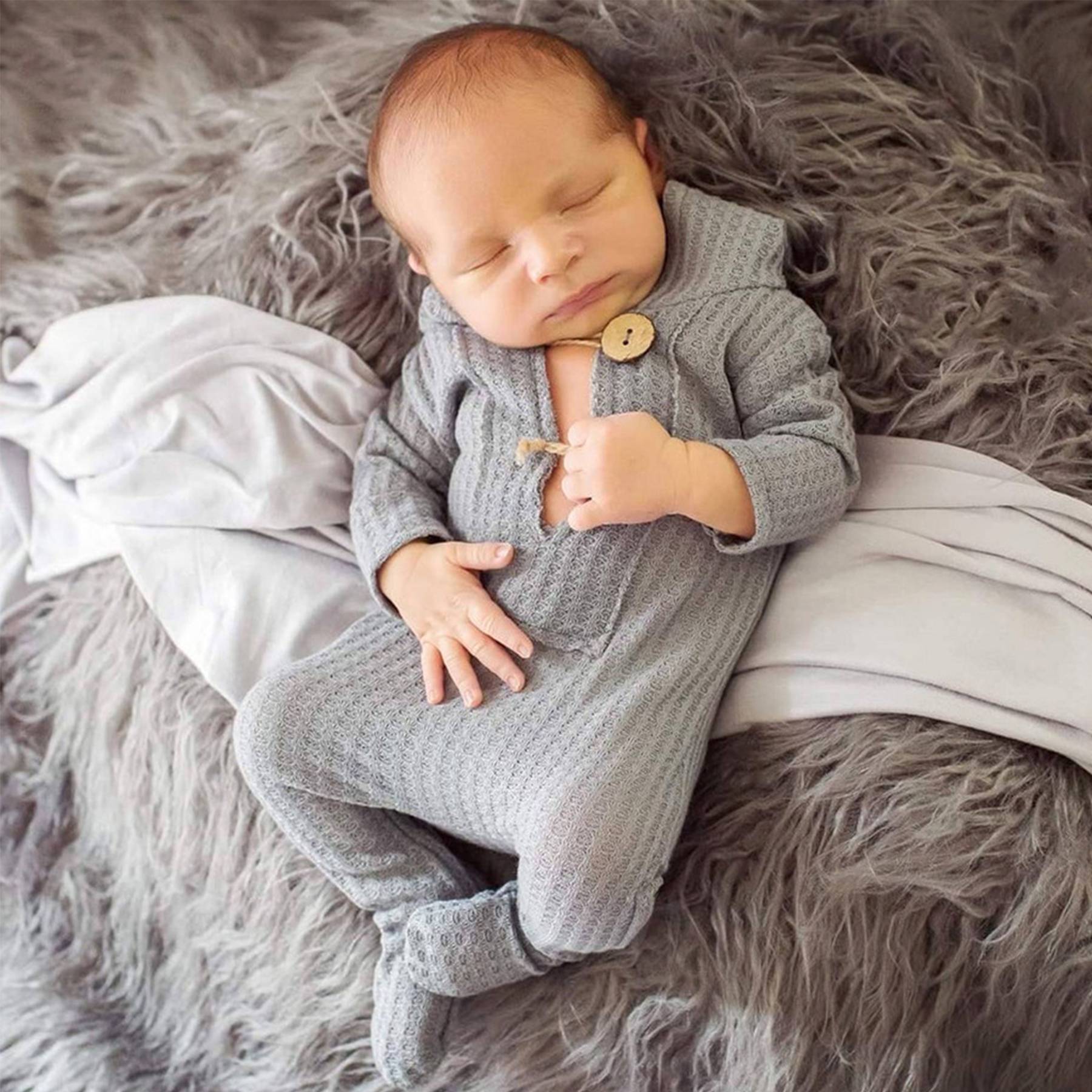 Baby knitted one-piece studio photo suit 6