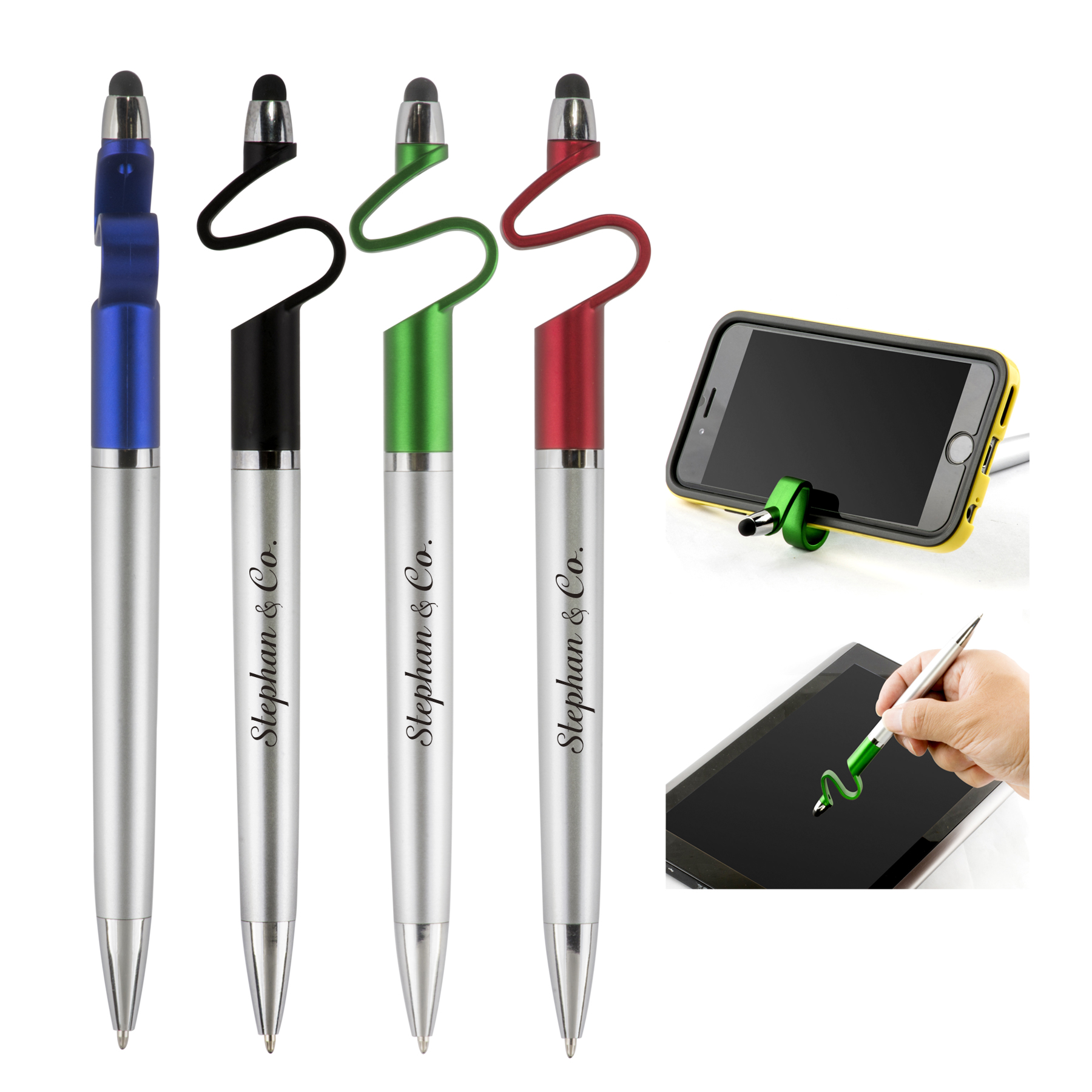 Plastic Stylus Pen with Phone Stand 10