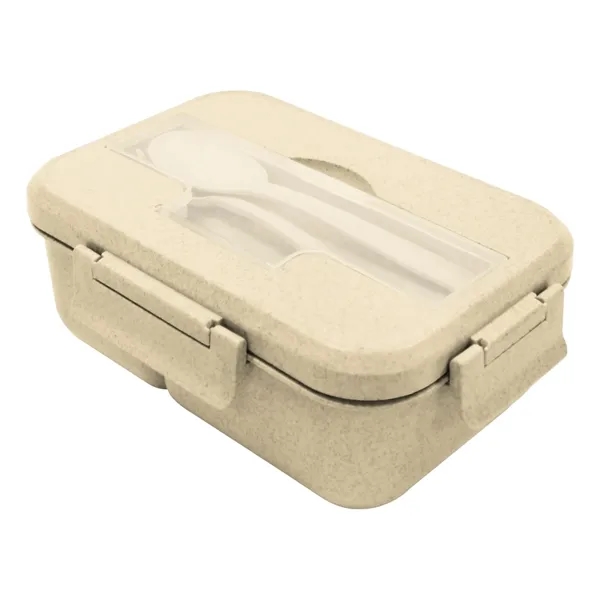 8.2 "x5.7" x2.7" Wheat straw eco-friendly Bento Box 6