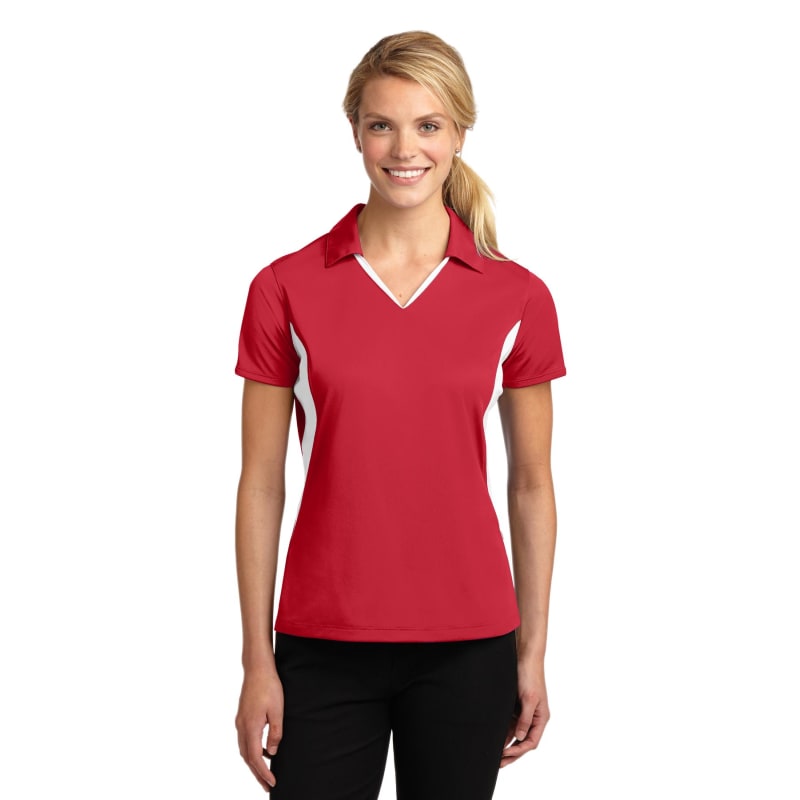 Sport-Tek Women's Side Blocked Micropique Sport-Wick Polo. 52