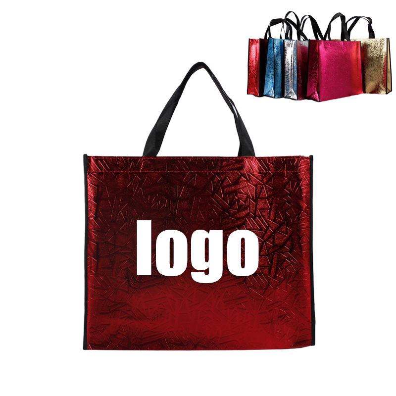 Custom Promo Laser Coated Non-Woven Shopping Gift Tote Bag 1