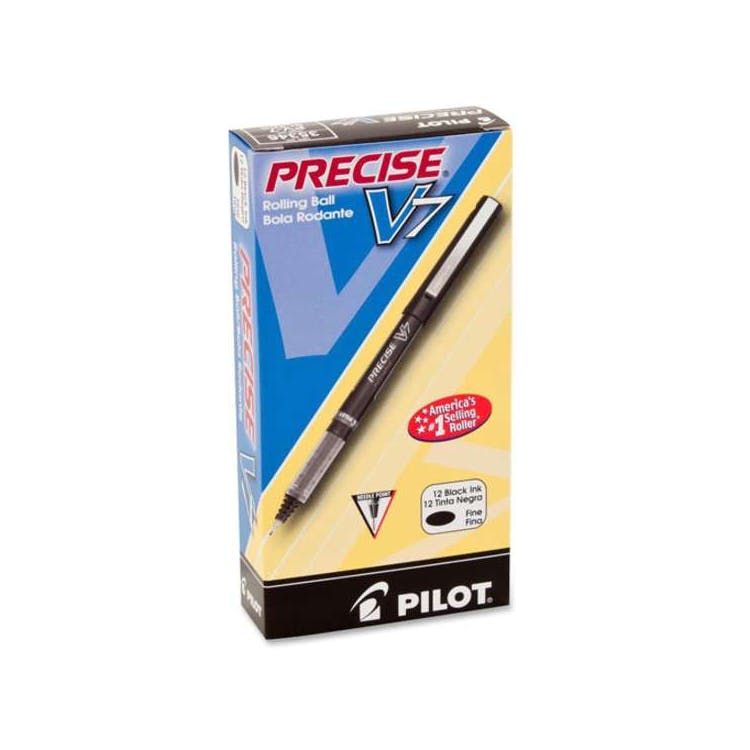 Precise V7 Pens - Black Fine 0.7mm Capped 12 Pack 2