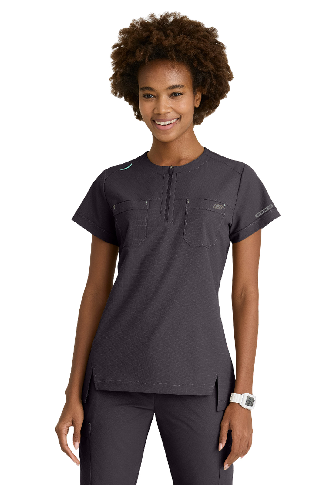 Skechers Ripstop Collection - Women's Two-Pocket Round Neck Trek Scrub Top 3