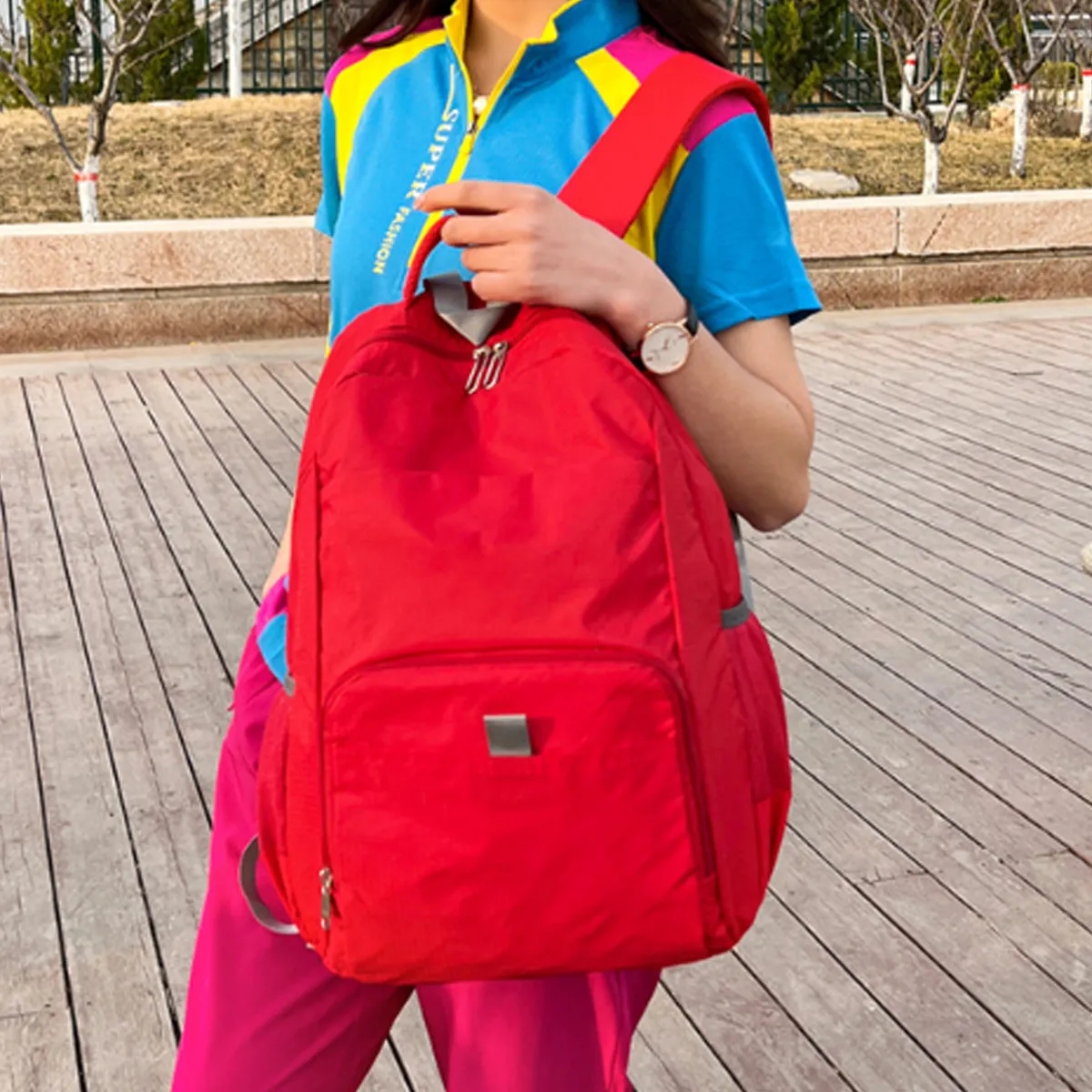 Lightweight Foldable Hiking Backpack Travel School Bag 2