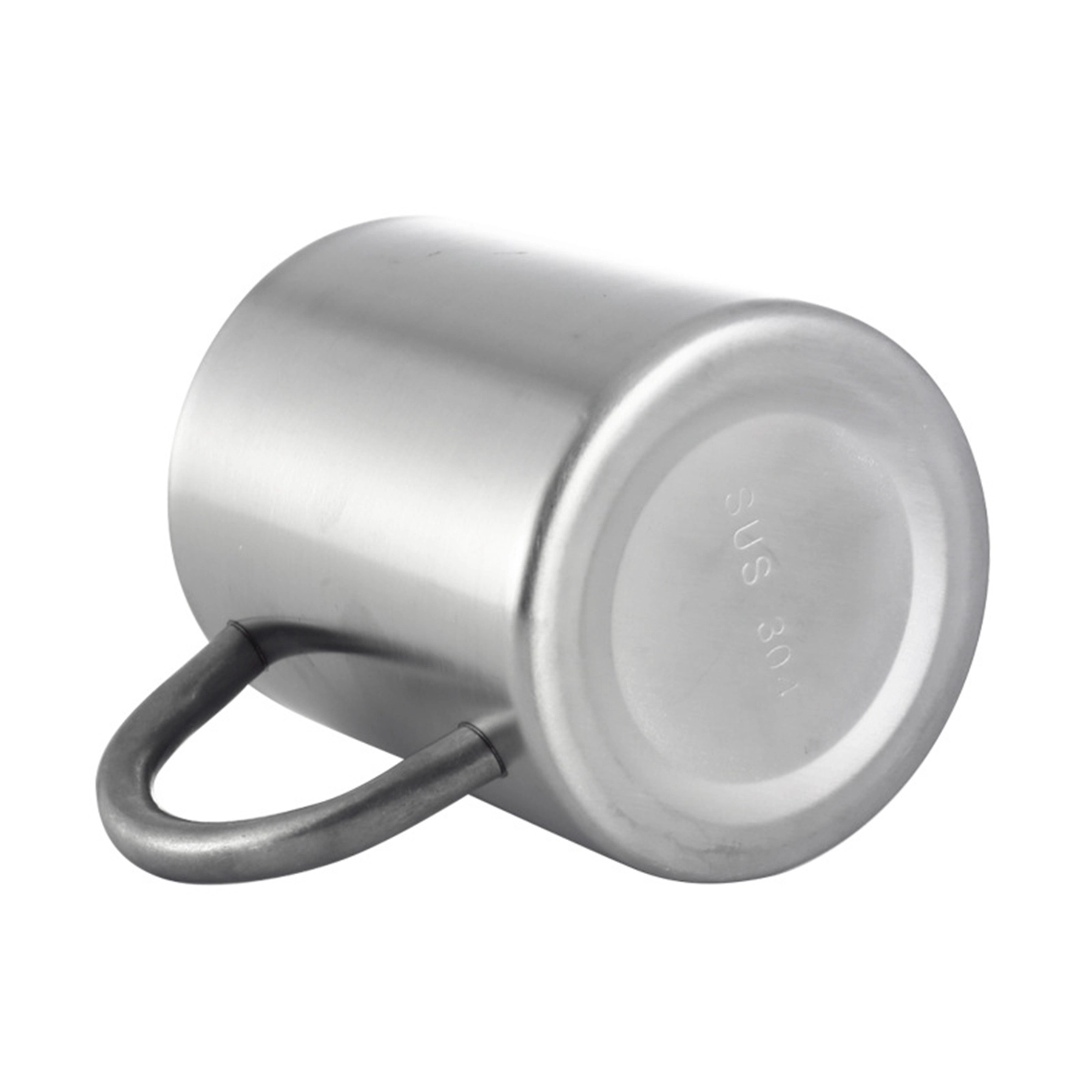 10 oz Stainless Steel Double-Wall Coffee Mug with Handle – Insulated Metal Camping Cup 1