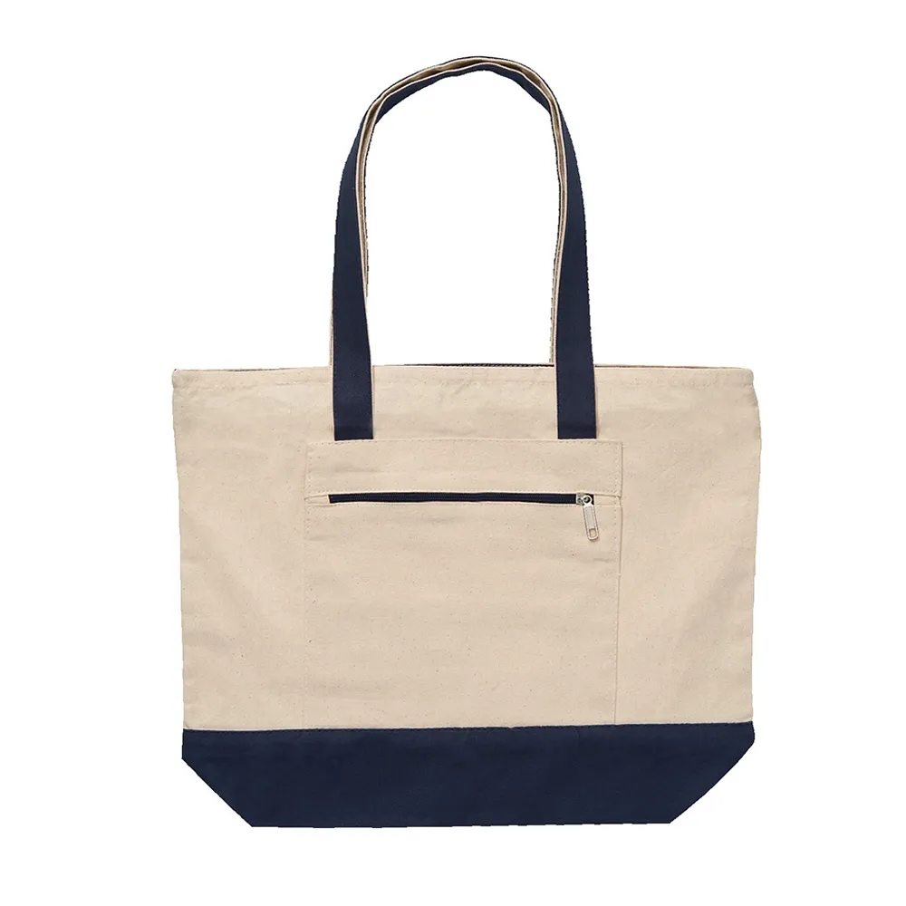 Custom Canvas Zippered Boat Tote Bag 2