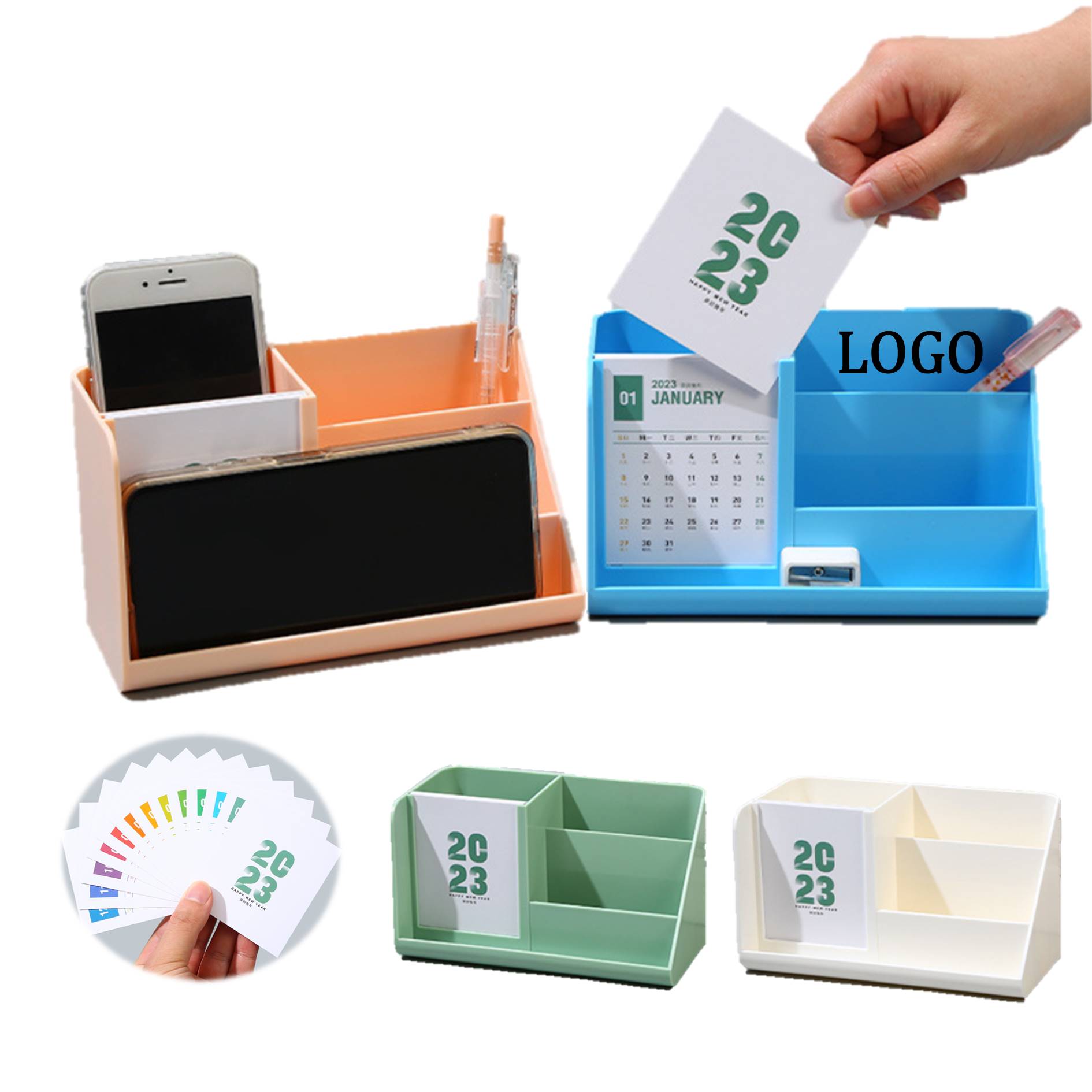 Custom Desk Calendar With Pen Holder 4