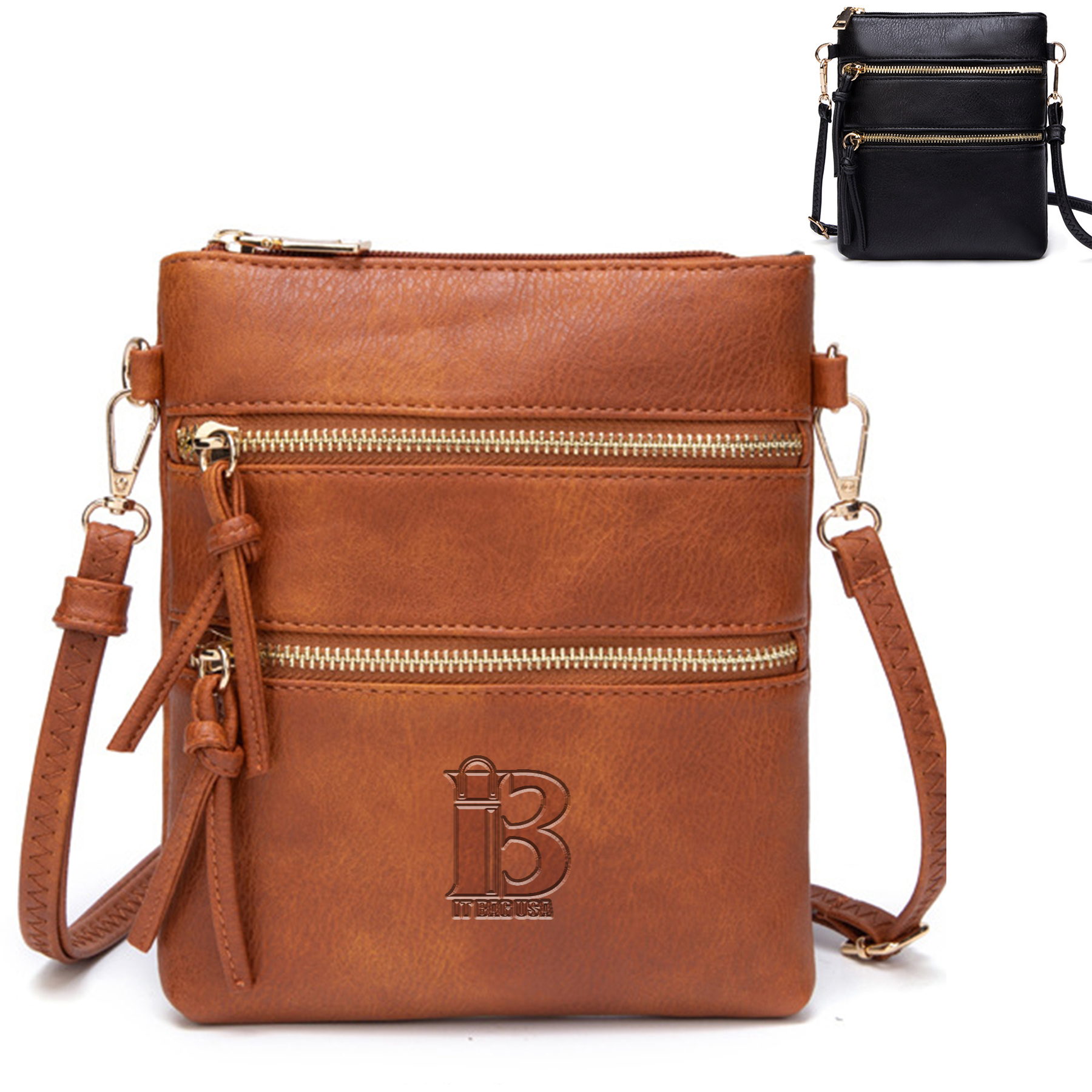 PU Leather Smal Multi Pocket Crossbody Bags 8