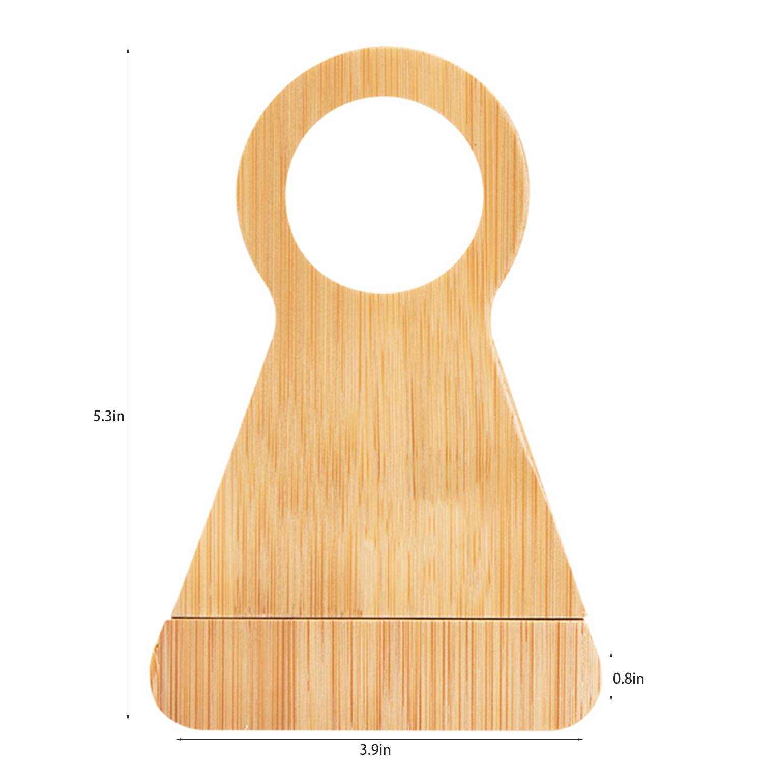 2 in 1 Bamboo Triangle Wine Stand w/ Corkscrew 3