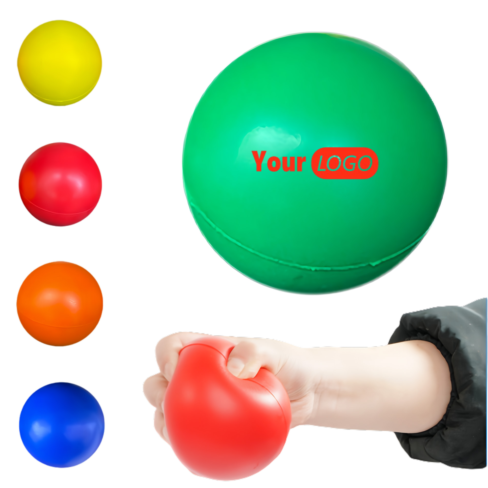 Solid Smooth Six-size PU Grip Ball 5