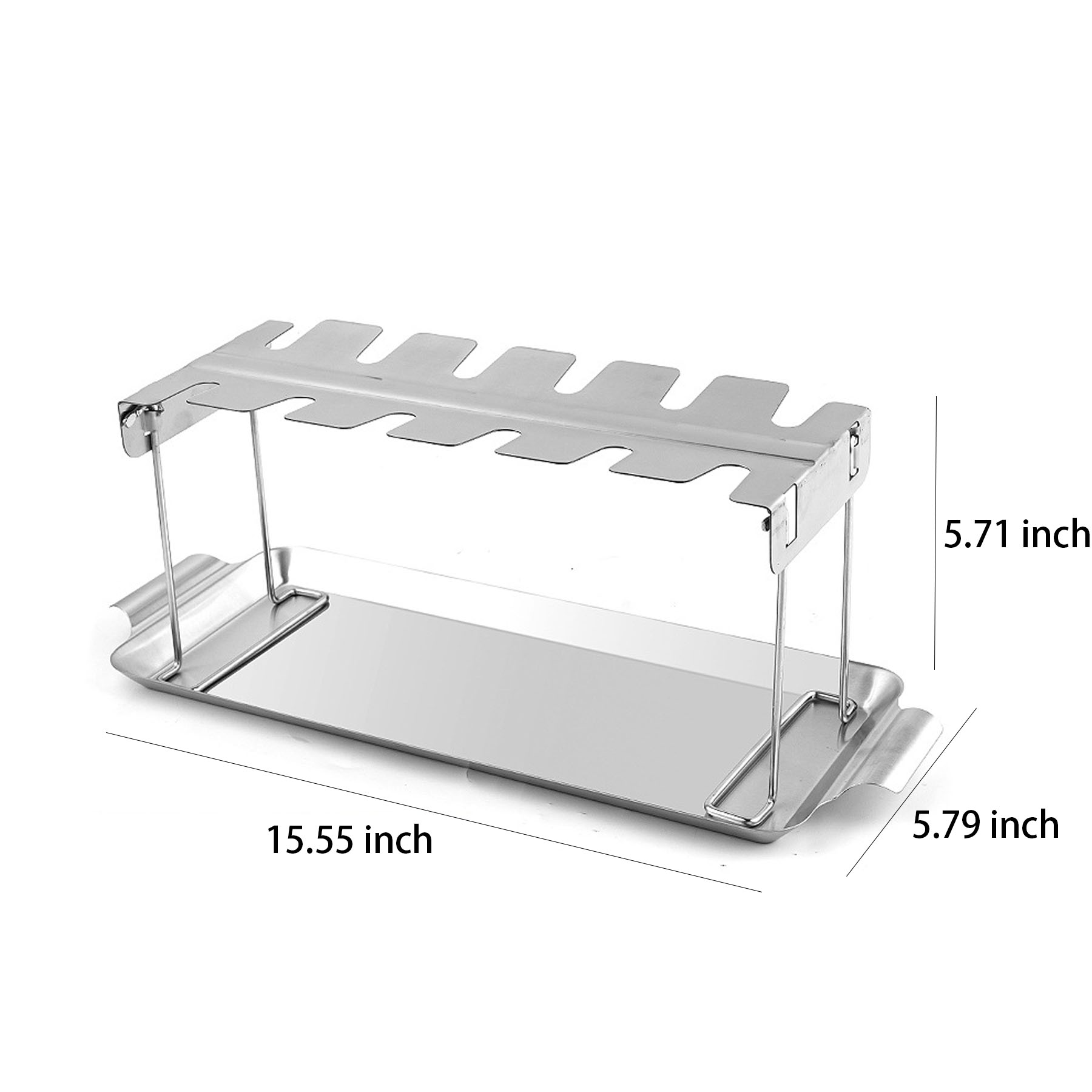 Stainless Steel Folding Roasted Chicken Leg Rack 2