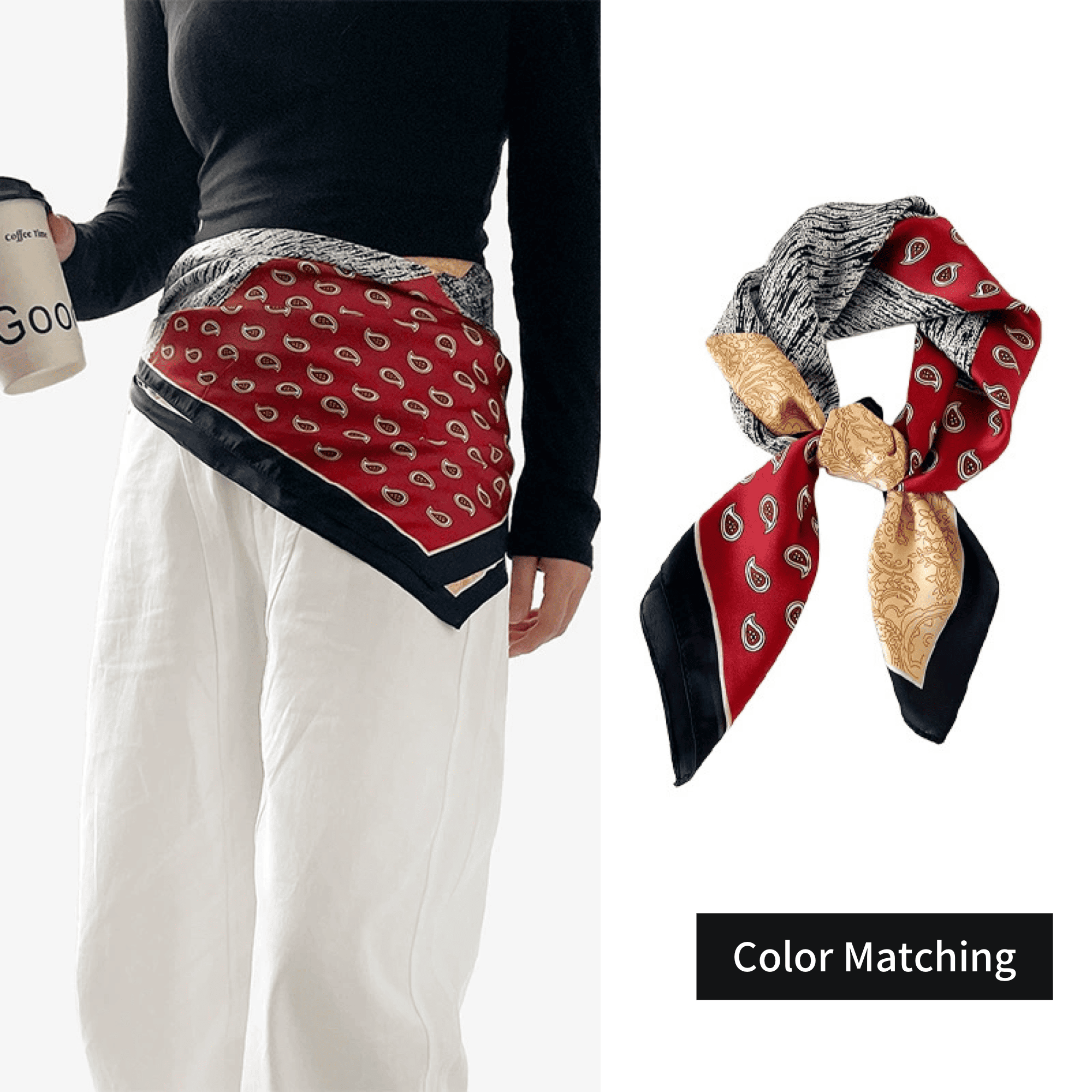 Elegant Paisley Print Bandana 6