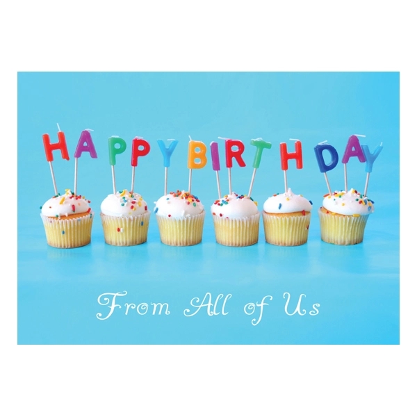 Candle Message Cupcake Birthday Cards 1