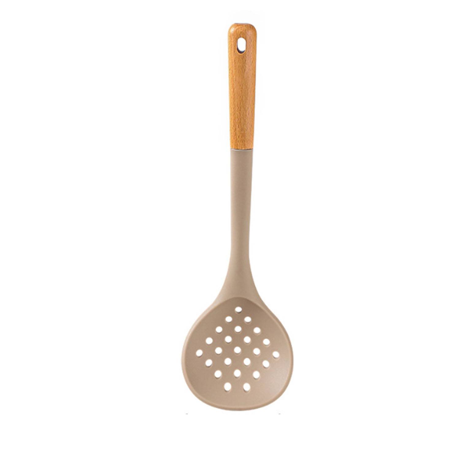 7Pcs Silicone Kitchen Utensils Set w/ Wooden Handle 5