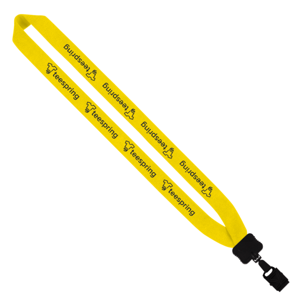 1" Cotton Lanyard with Plastic Clamshell & O-Ring 133