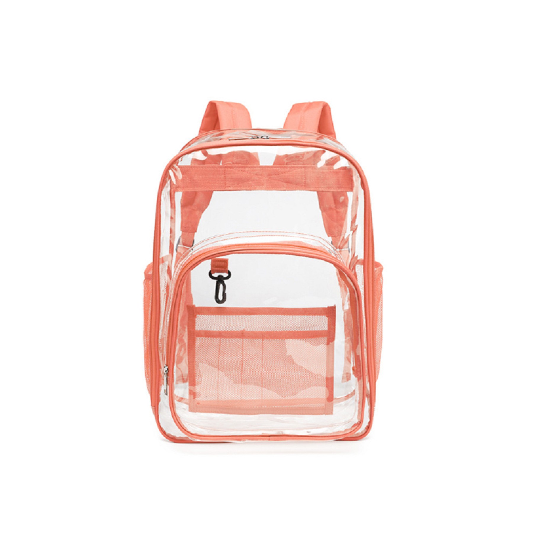 Heavy Duty Clear PVC Backpack With Side Pocket 5