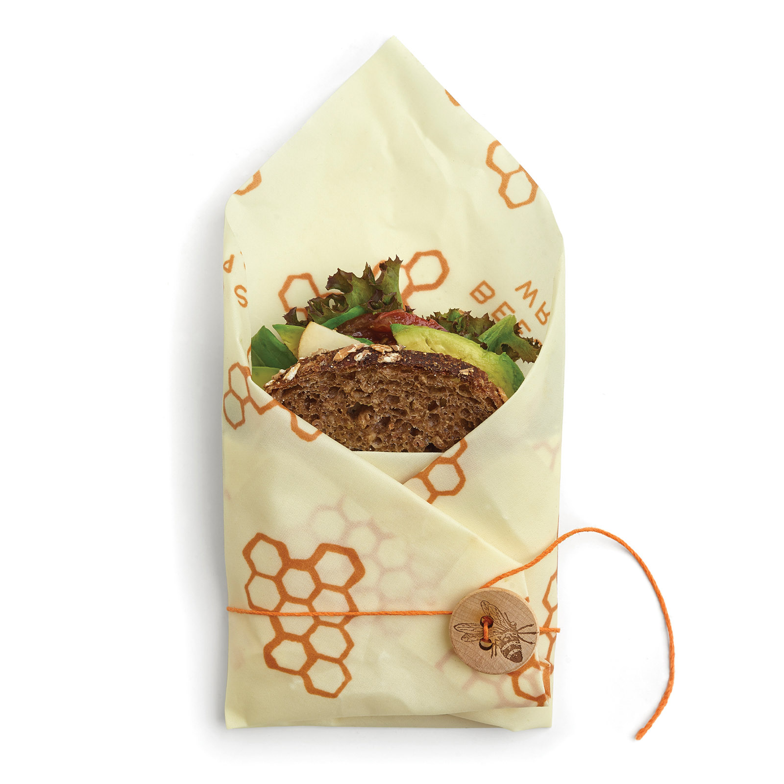 Bees wrap Large Sandwich with tie 13" x 13" 5