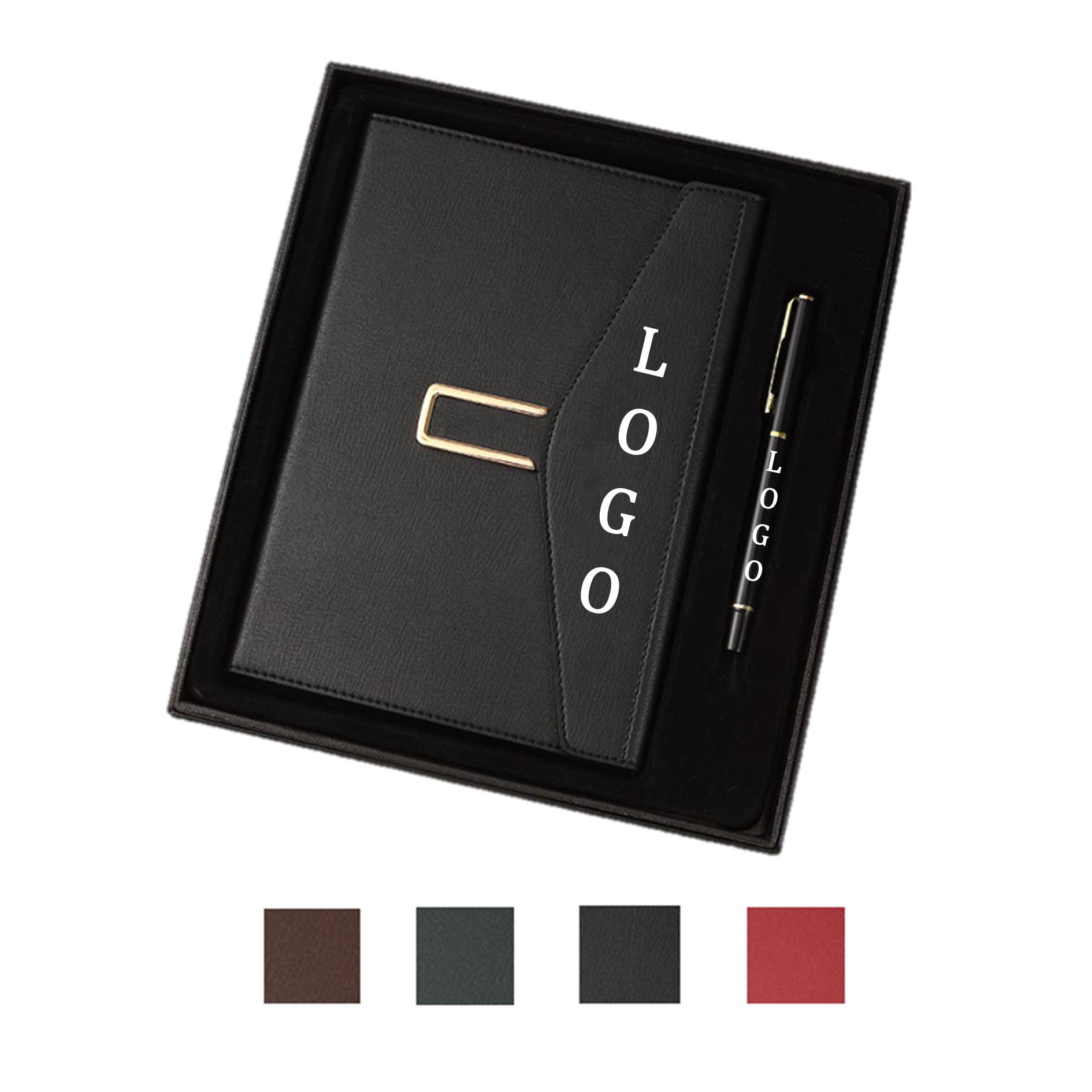 Pu Leather Notebook With Pen Business Set 1