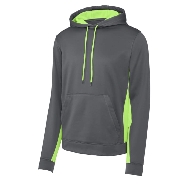 Sport-Tek Sport-Wick Fleece Colorblock Hooded Pullover. 35