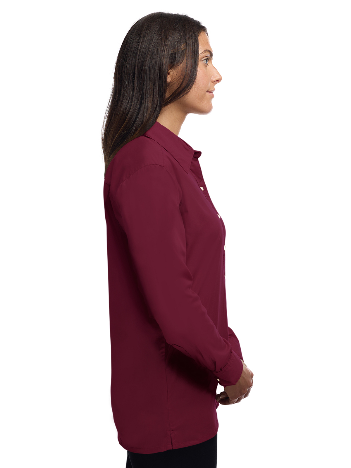 Blue Generation - Women's Pocketless Long Sleeve Superblend Poplin Shirt 26