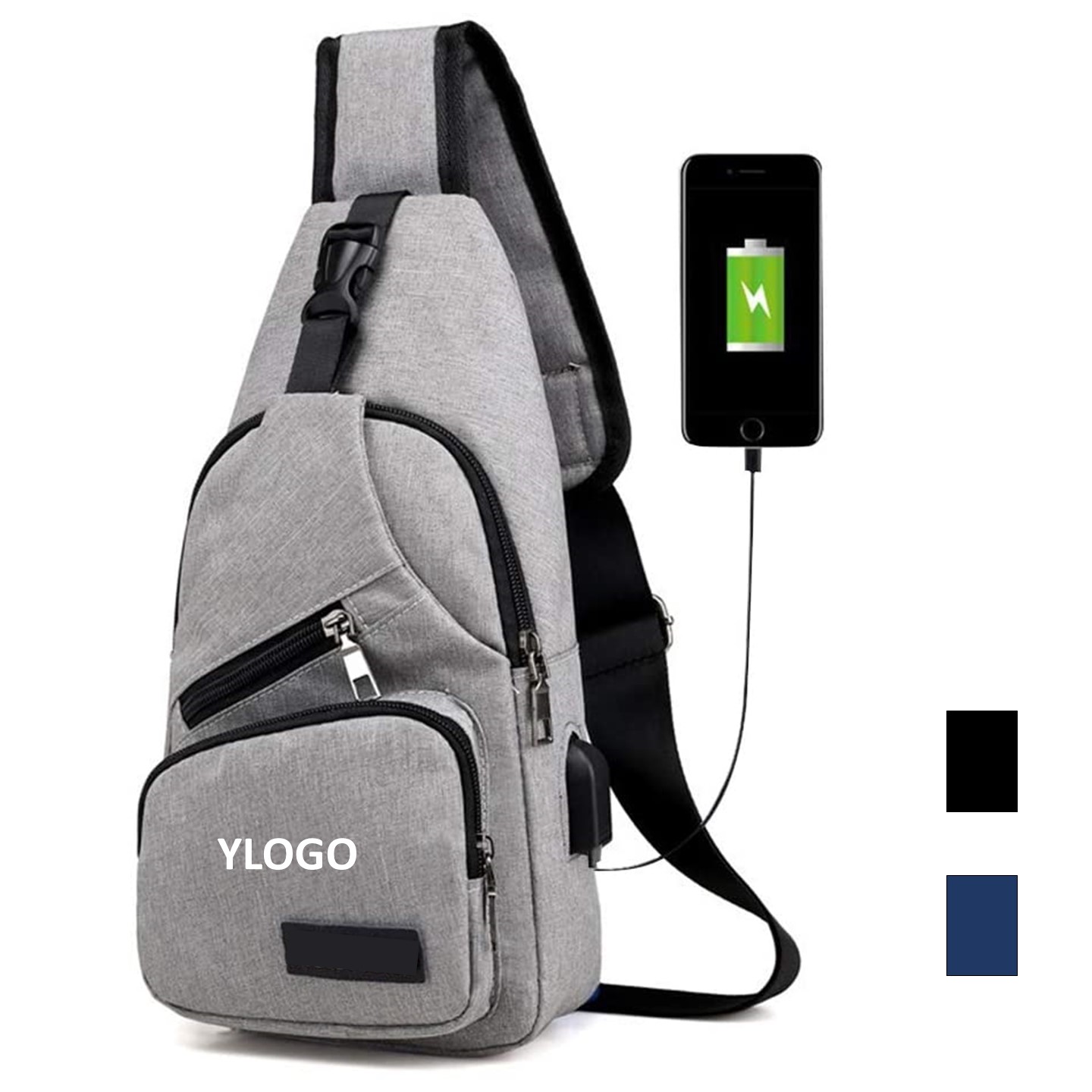 Anti-Theft Chest Bag With USB and Headphone Port 1