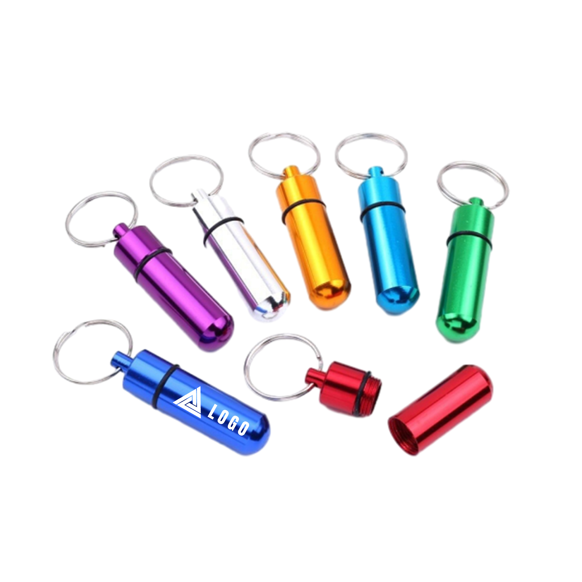 Aluminum Pill Case Keychain 2