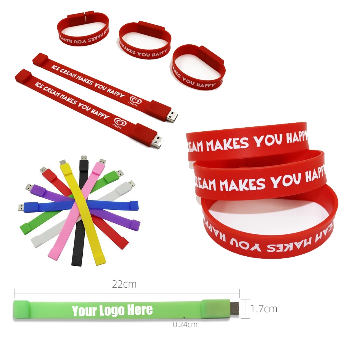 Silicone Bracelet Wristband U Disk (16Gb) 4