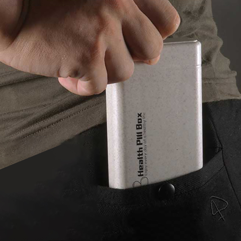 Wheat Straw Push Pull Pill Box 4